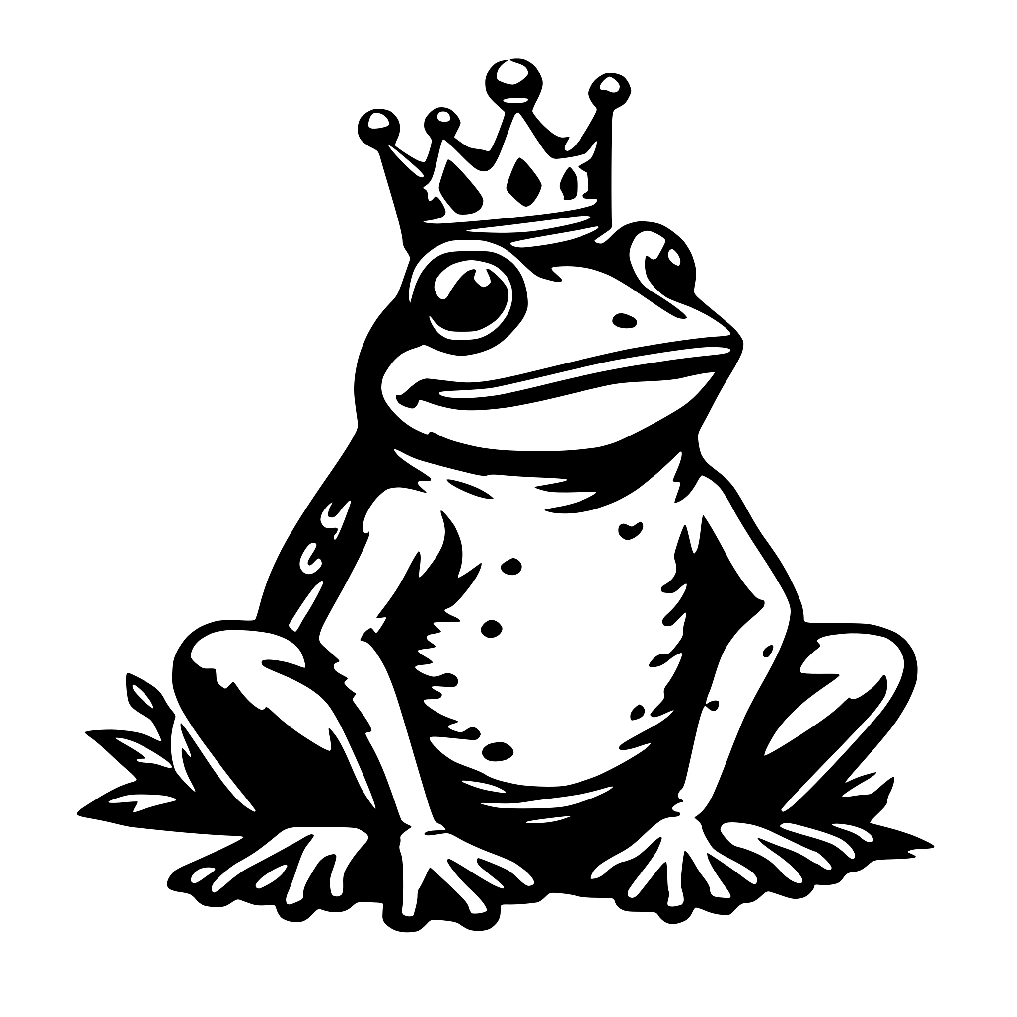 AI-generated SVG of 'frog king'