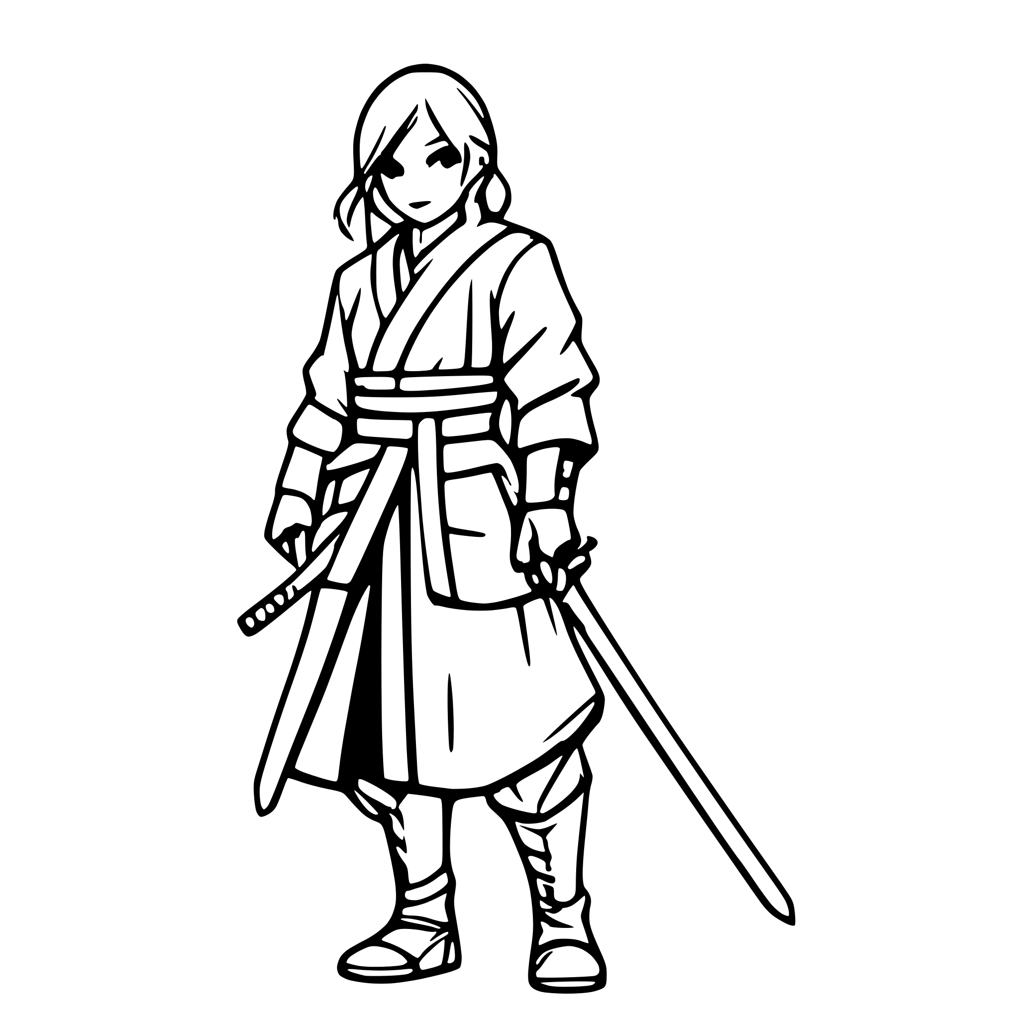 AI-generated SVG of 'samurai'