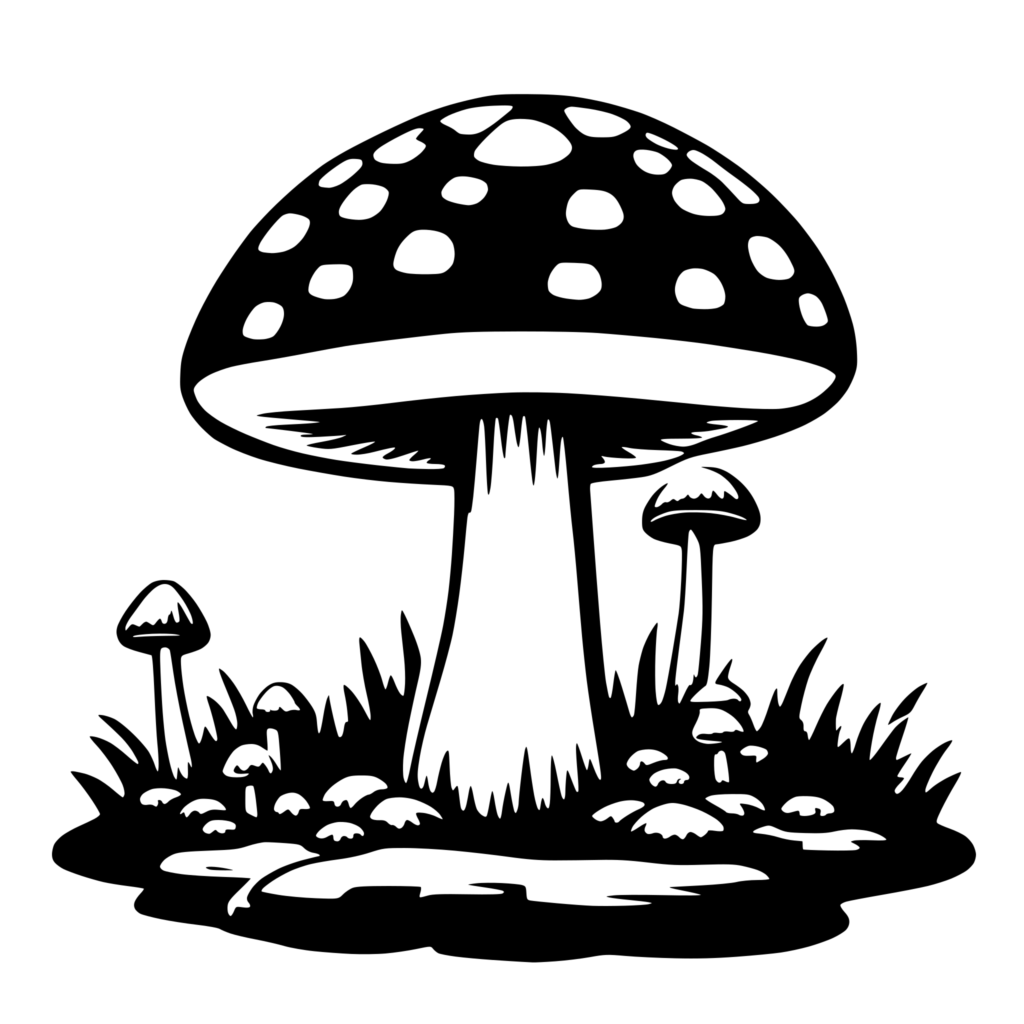 AI-generated SVG of 'magic mushroom no floor'