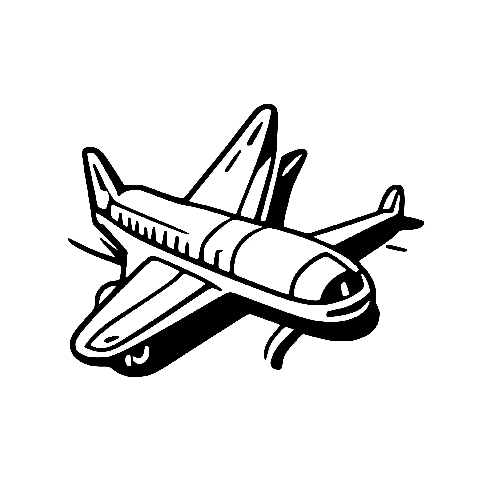 AI-generated SVG of 'airplane top view'