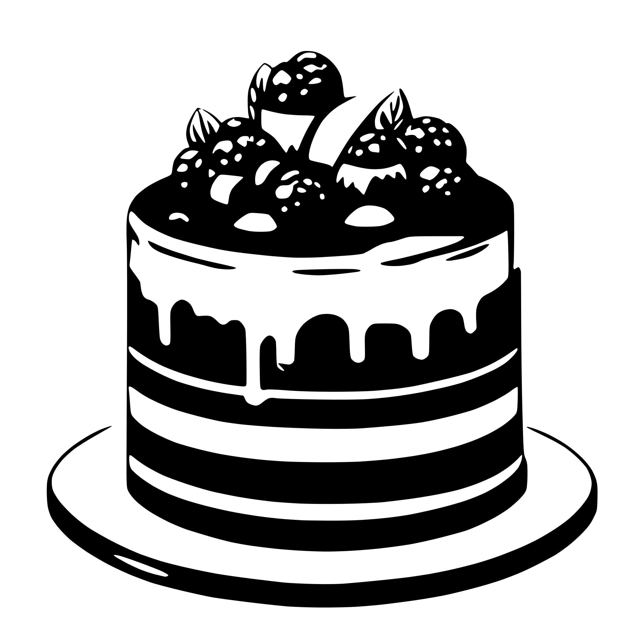 AI-generated SVG of 'CAKE'