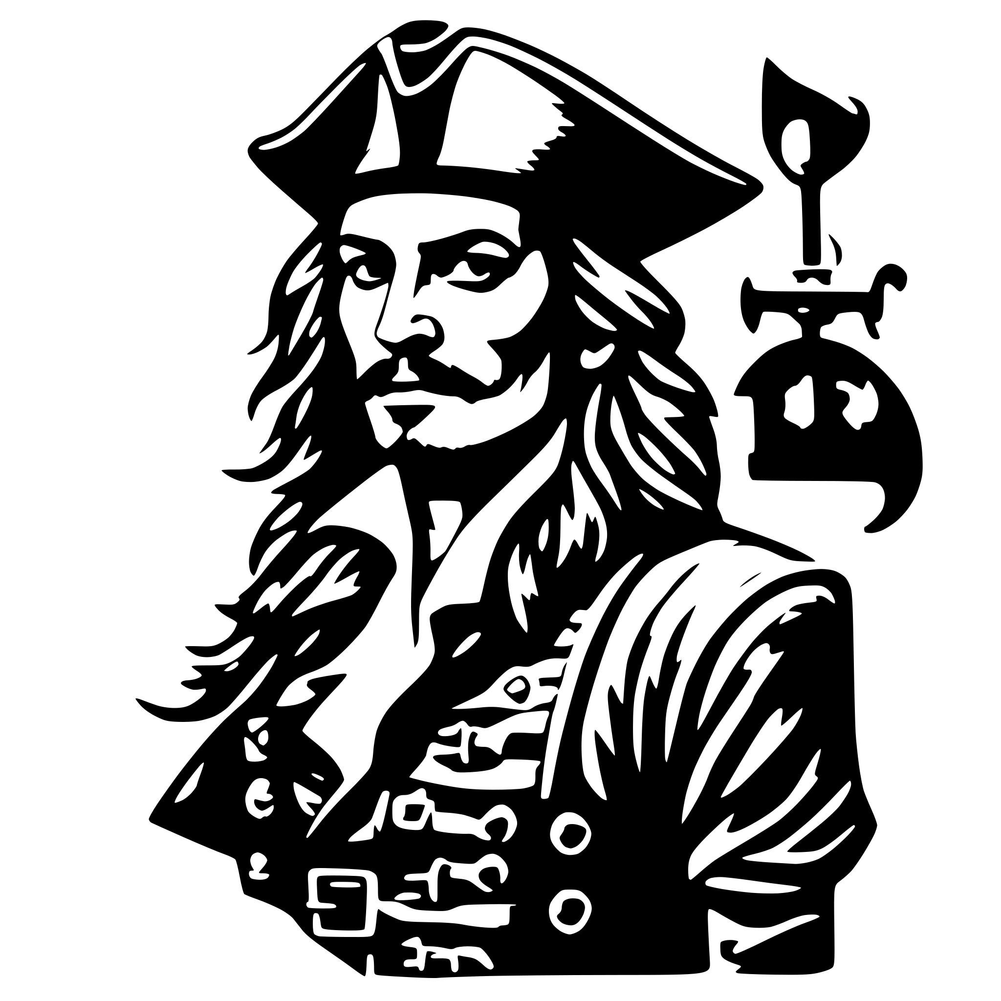 AI-generated SVG of 'pirate des caraibes'