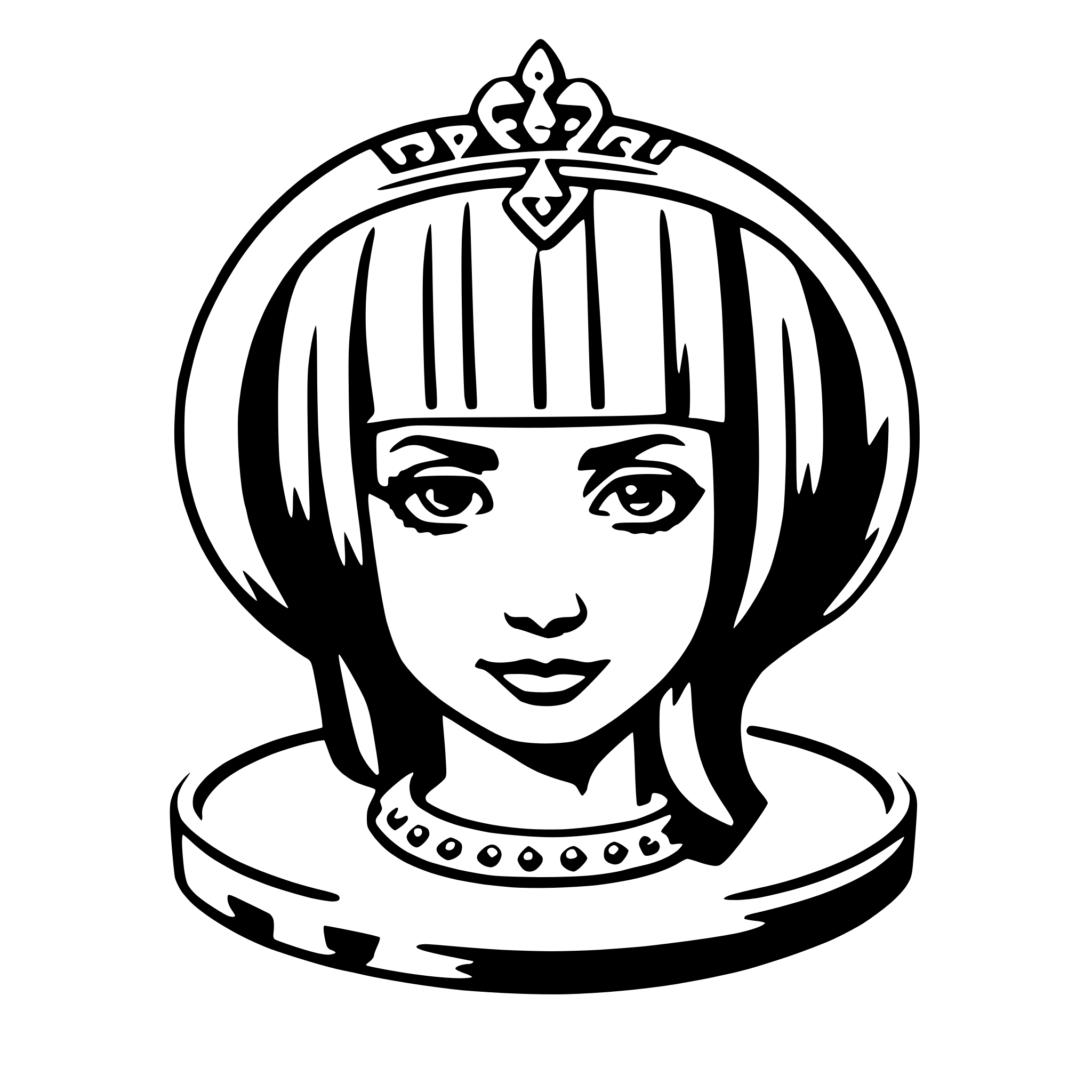 AI-generated SVG of a diadem