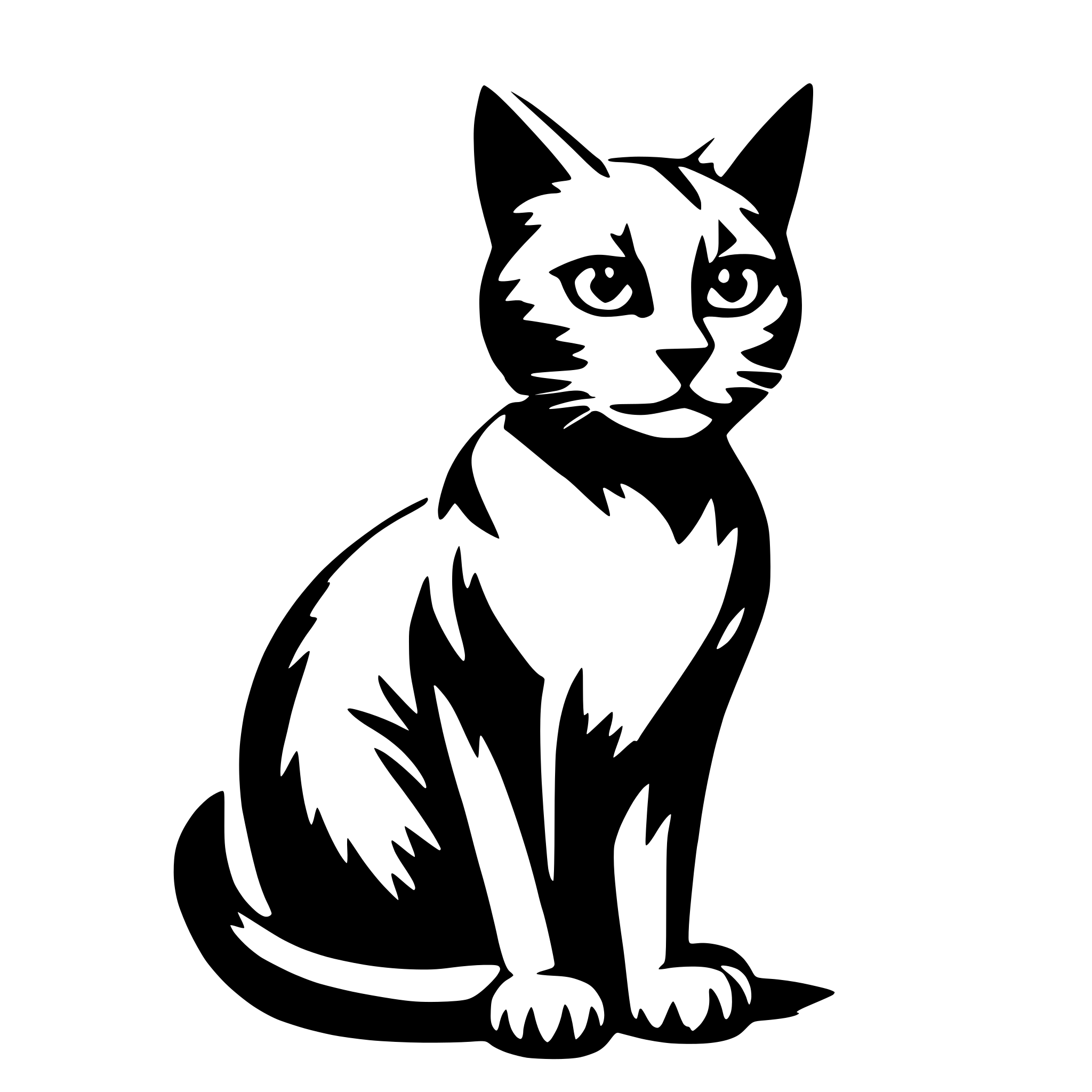 AI-generated SVG of 'Unamused cat'