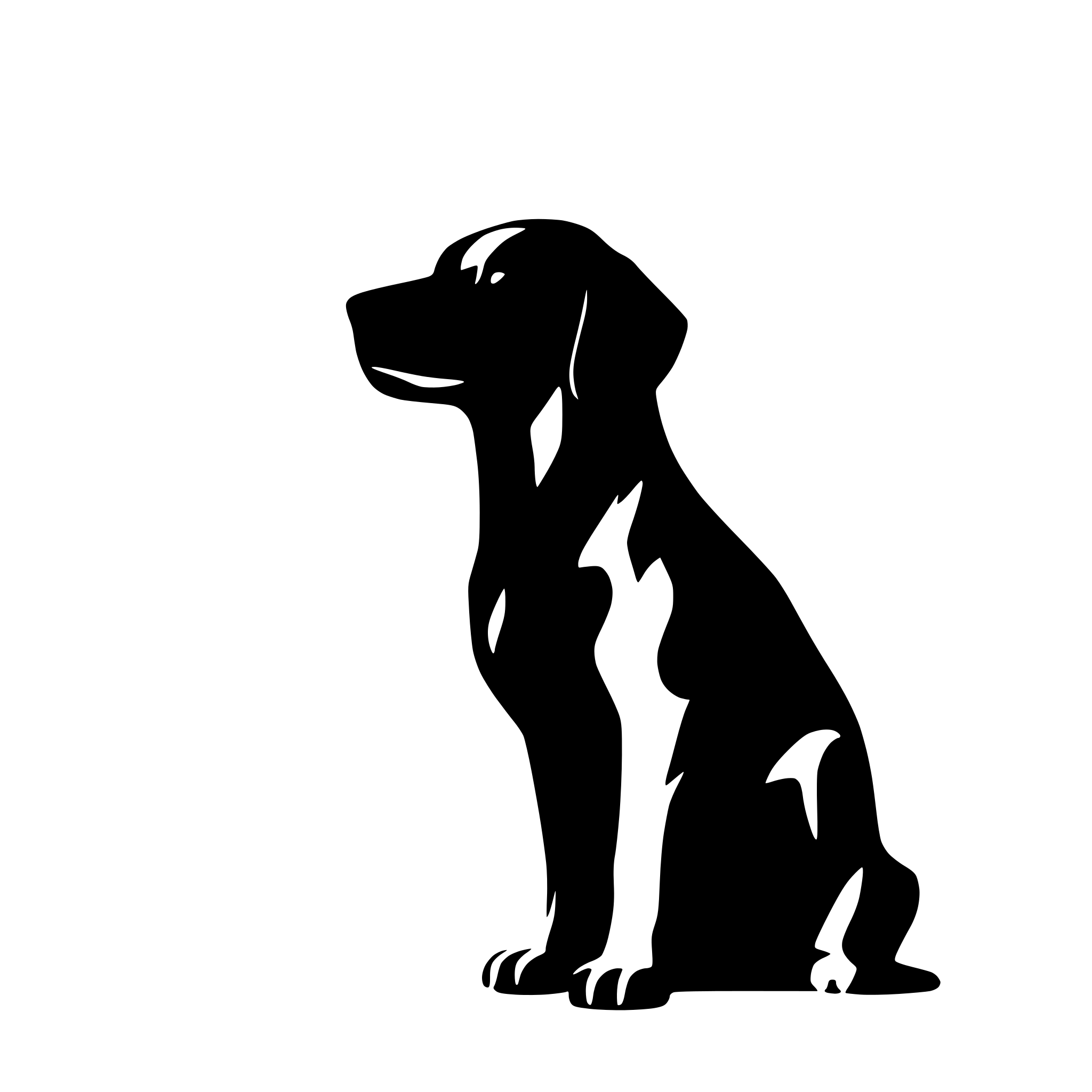AI-generated SVG of a a dog silhouette vector with a white background AI-generated SVG of a a dog silhouette vector with a white background