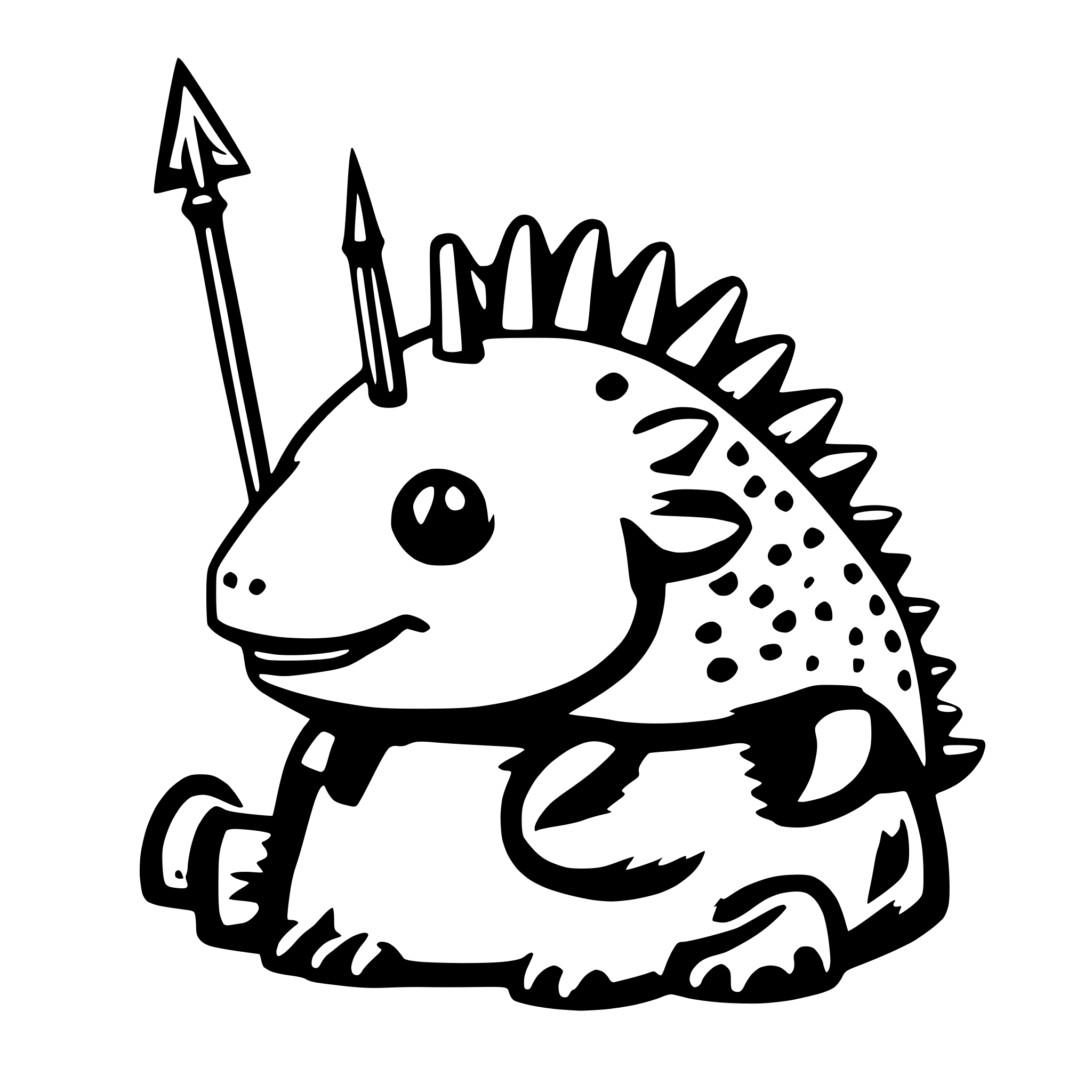 AI-generated SVG of a axolotl knight