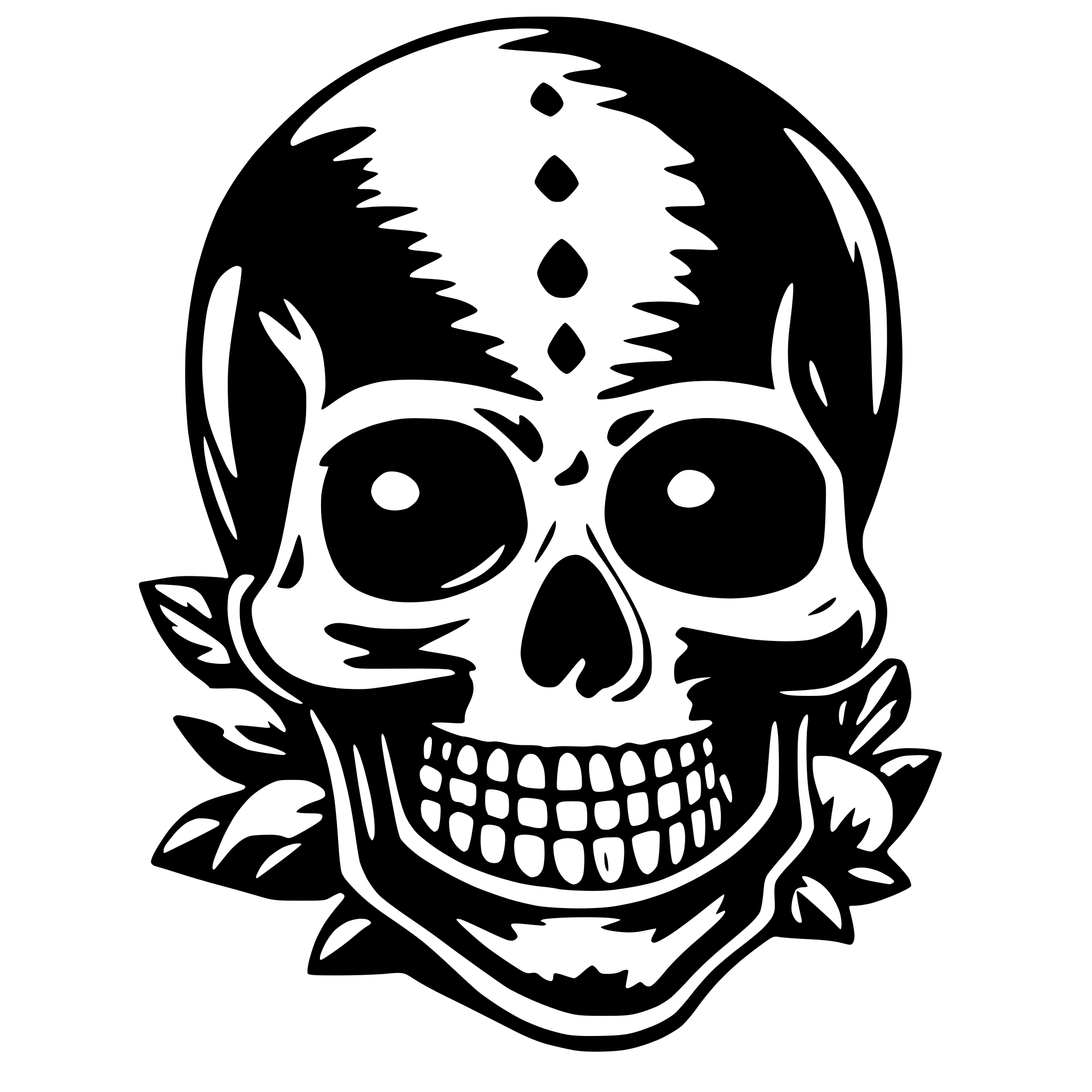 AI-generated SVG of 'Mexican skull'