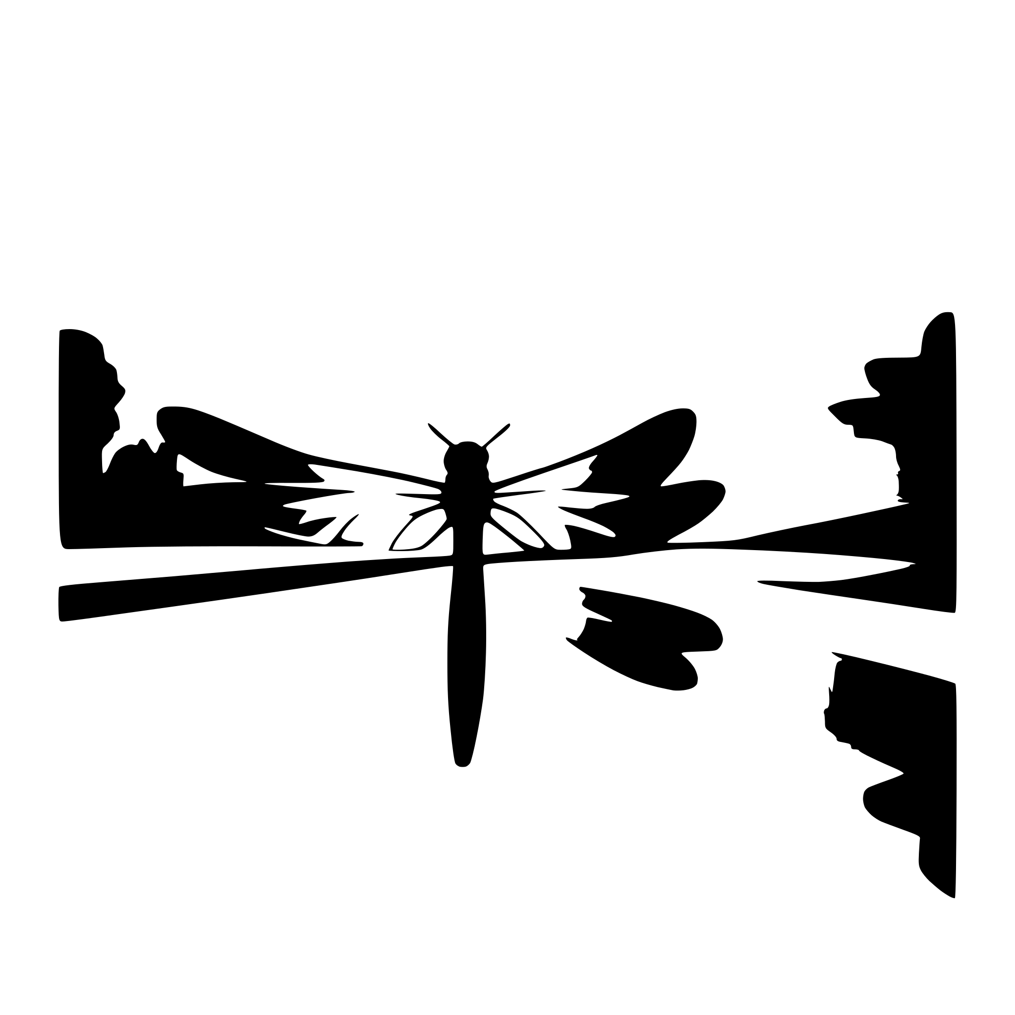 AI-generated SVG of a dragonfly over a pond