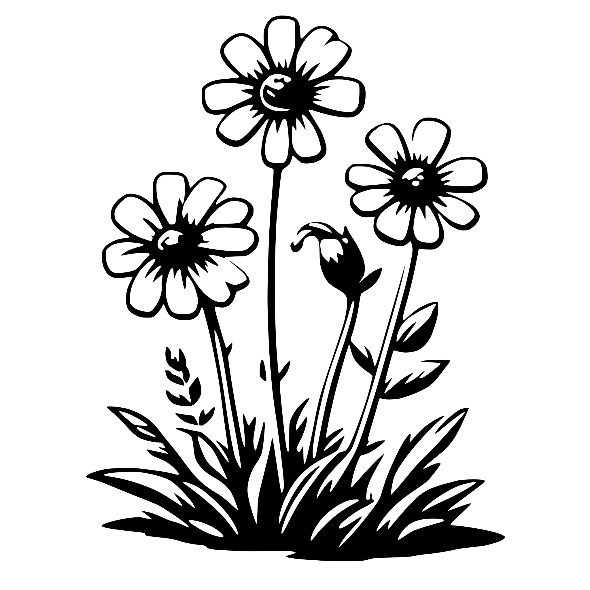 AI-generated SVG of 'Wildflowers'