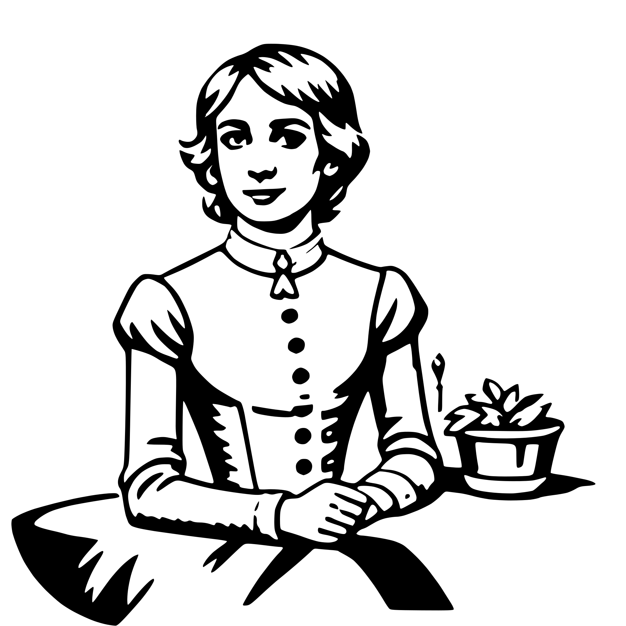 AI-generated SVG of a jane austen