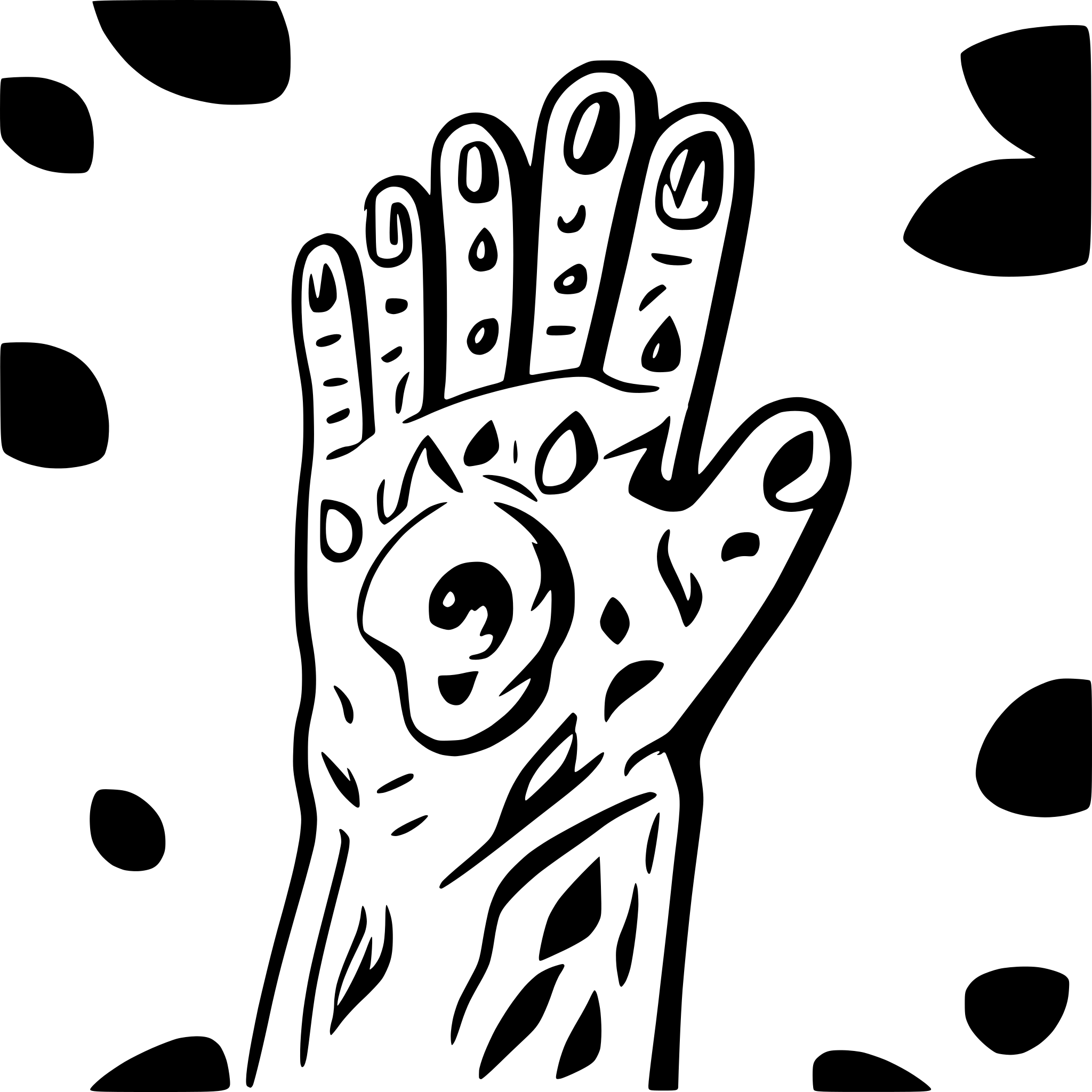AI-generated SVG of 'bloody hand'