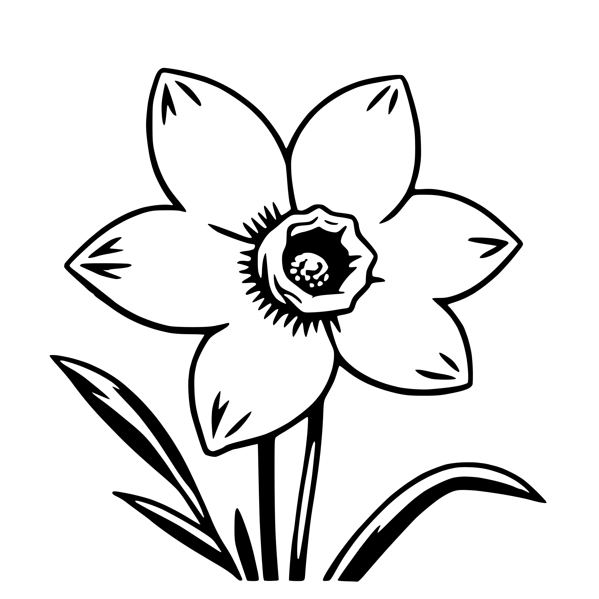 AI-generated SVG of 'daffodil'