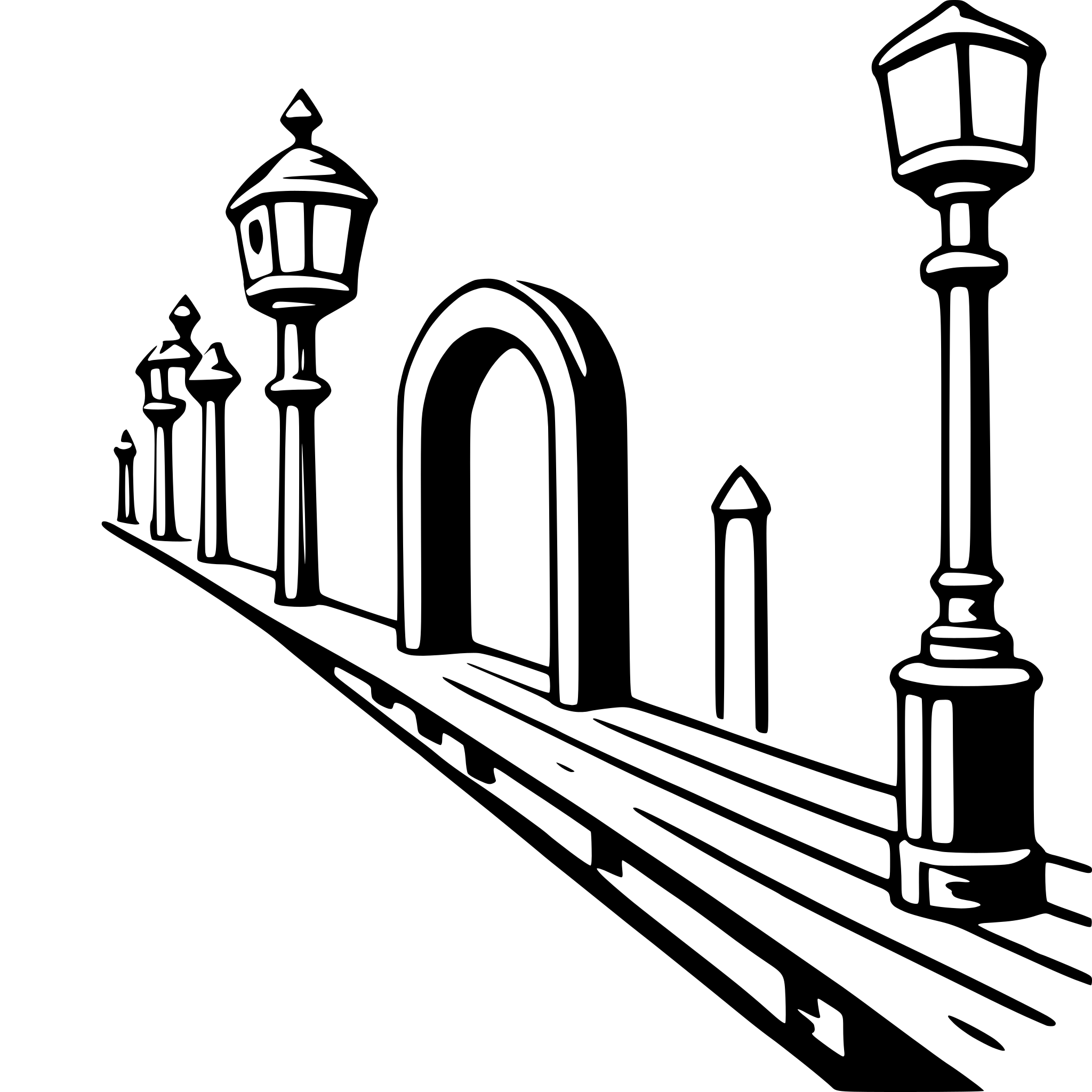 AI-generated SVG of a love lock bridge