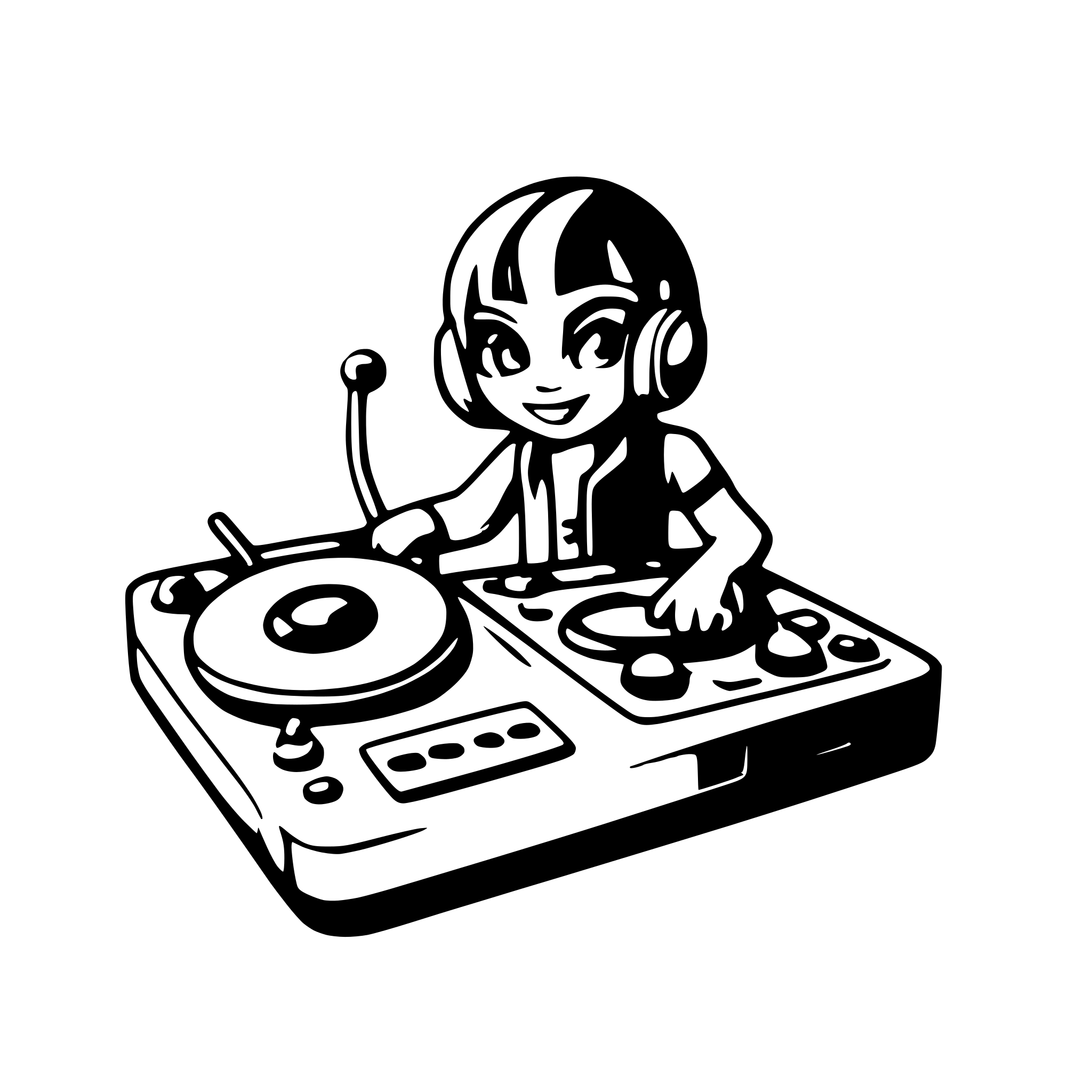 AI-generated SVG of a dj board