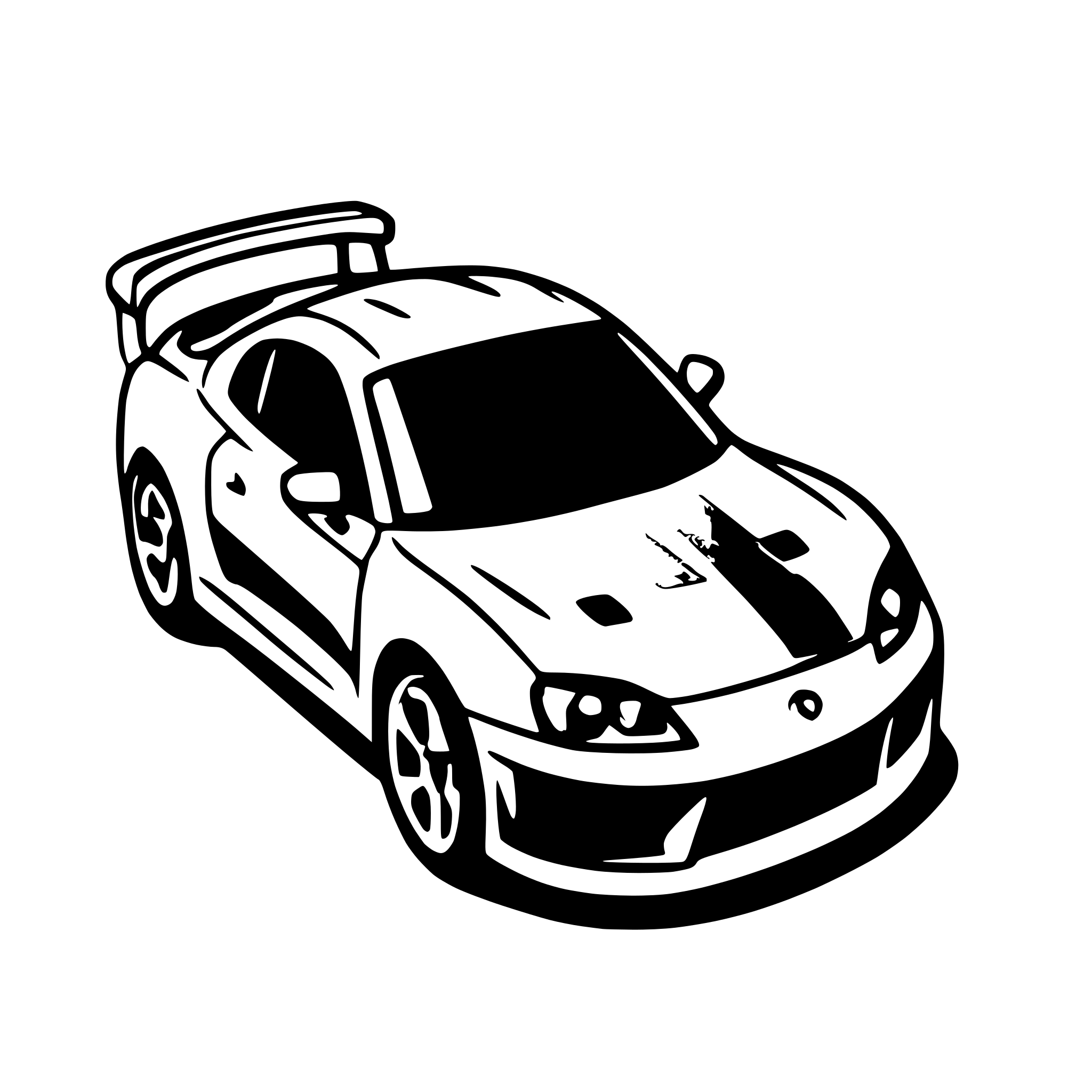 AI-generated SVG of a toyota supra