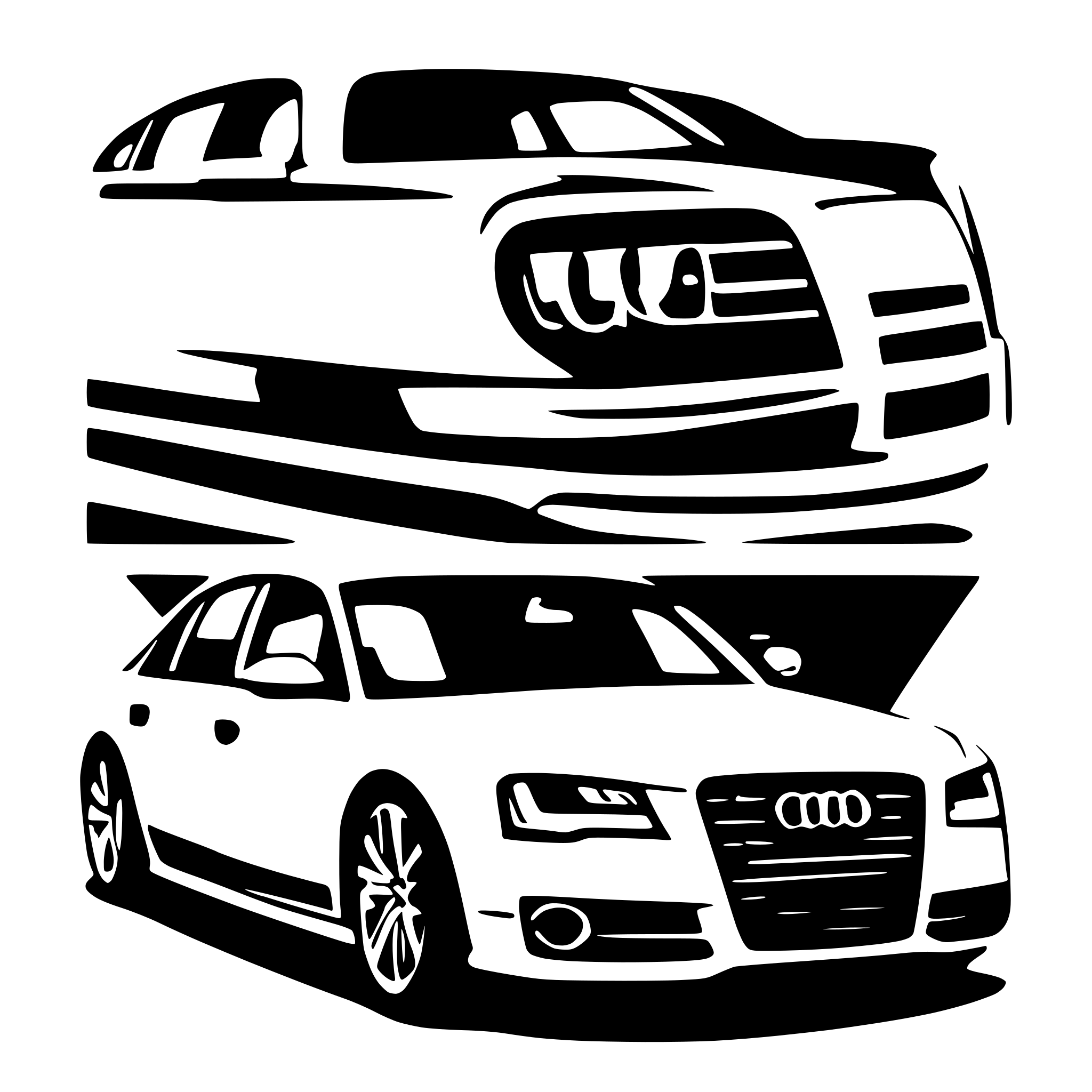 AI-generated SVG of 'audi s8 d2 front view'