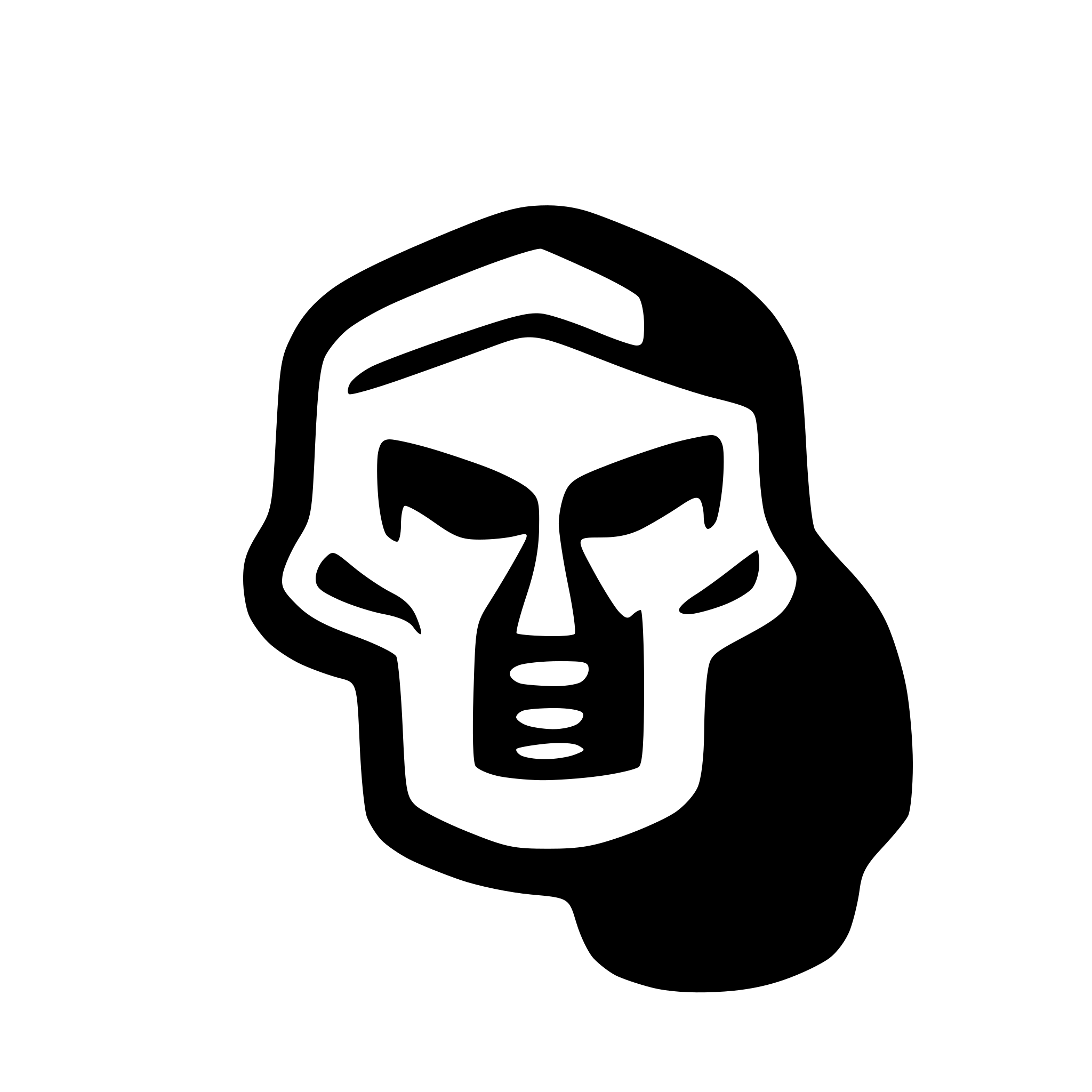 AI-generated SVG of a simple skull logo