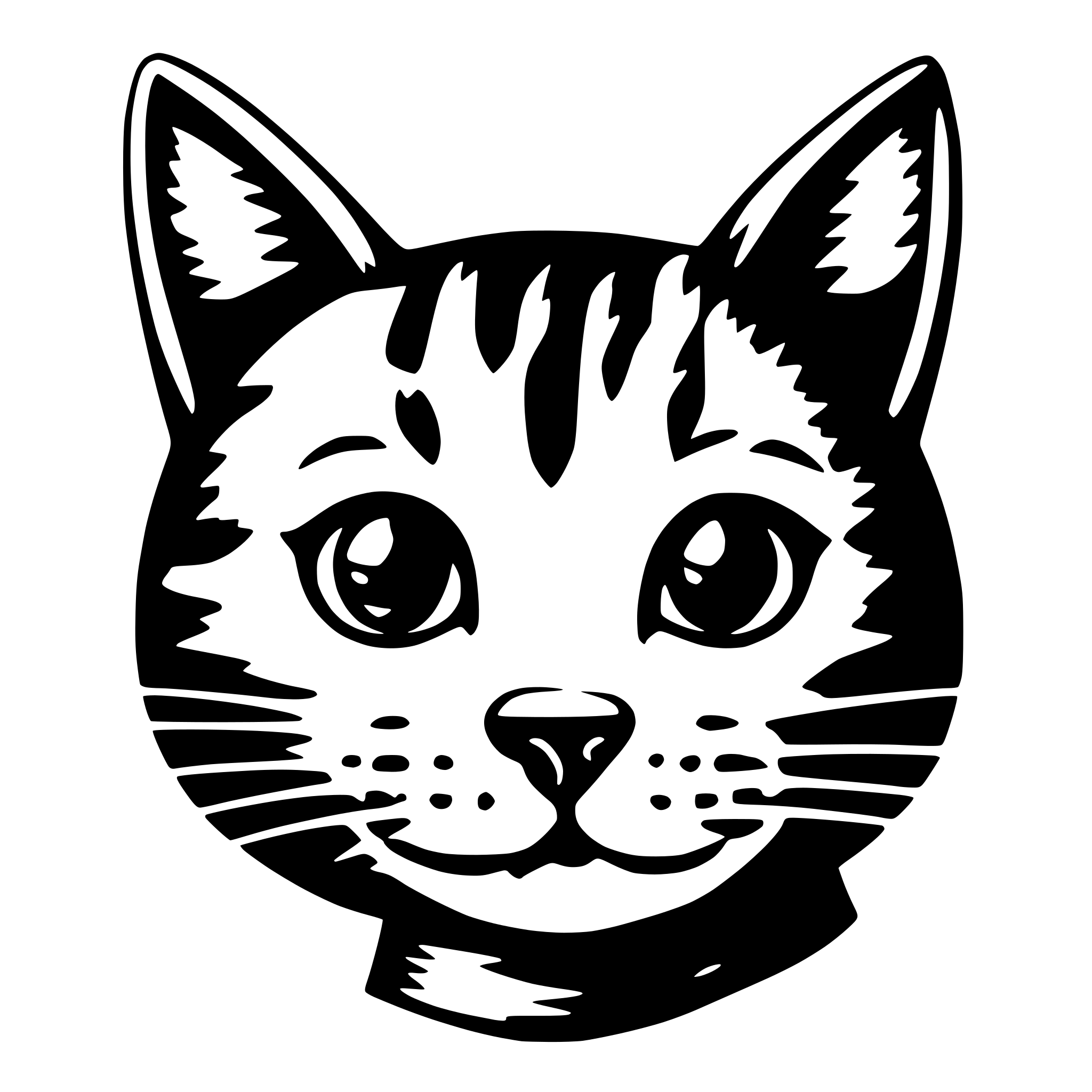 AI-generated SVG of a cute cat head