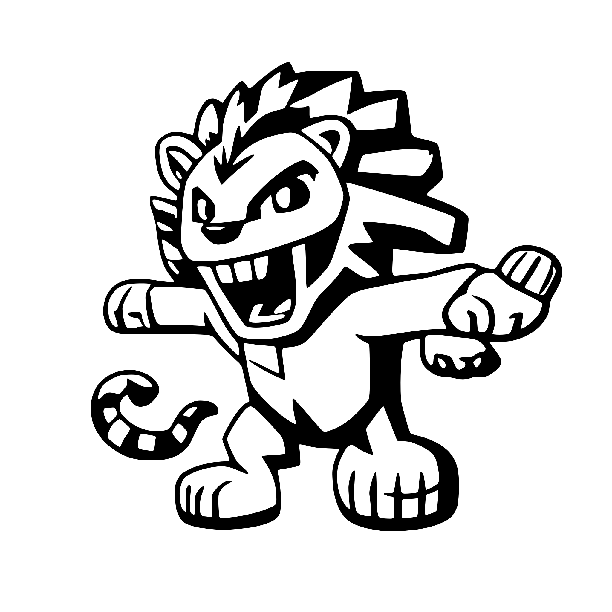 AI-generated SVG of a lion, fight, tiger