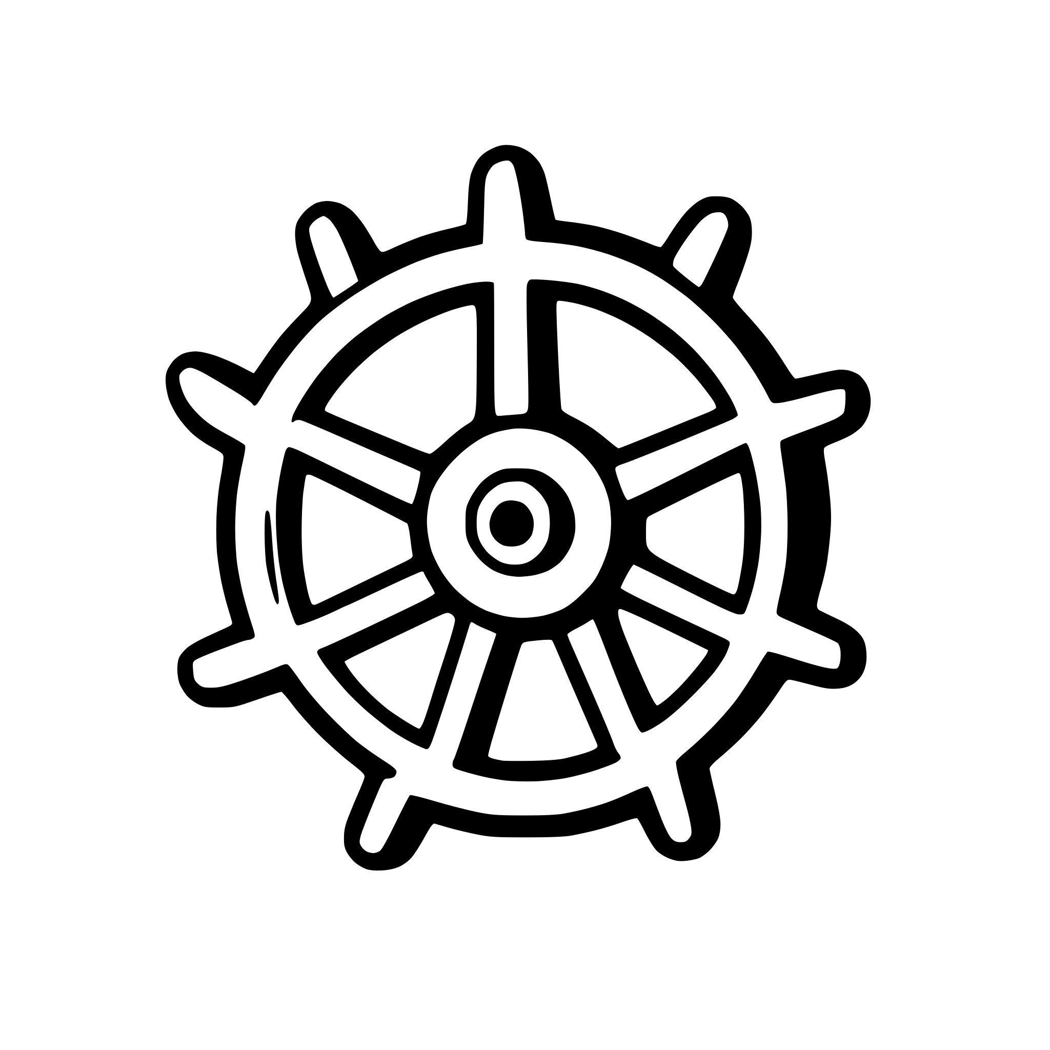 AI-generated SVG of 'wheel captain icon lined  style'