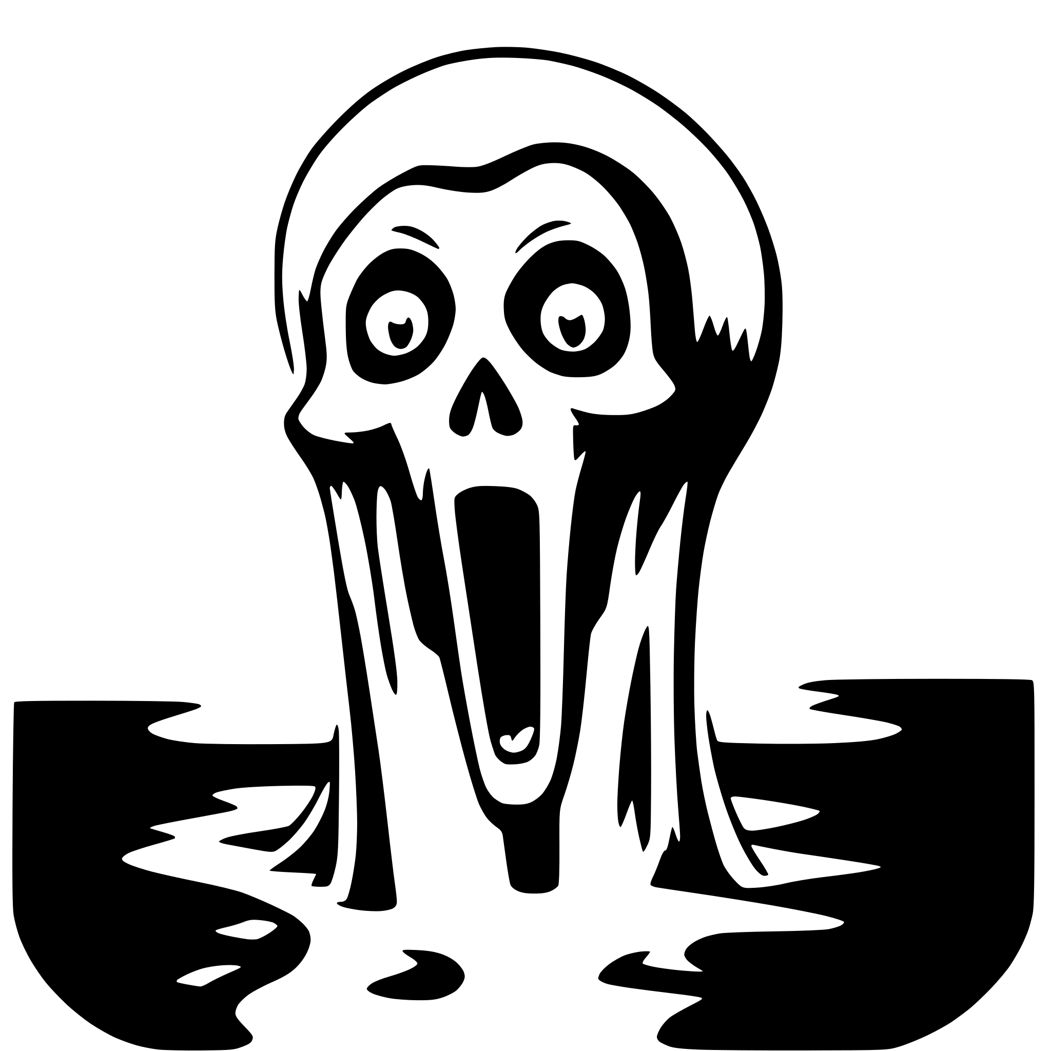 AI-generated SVG of a scream