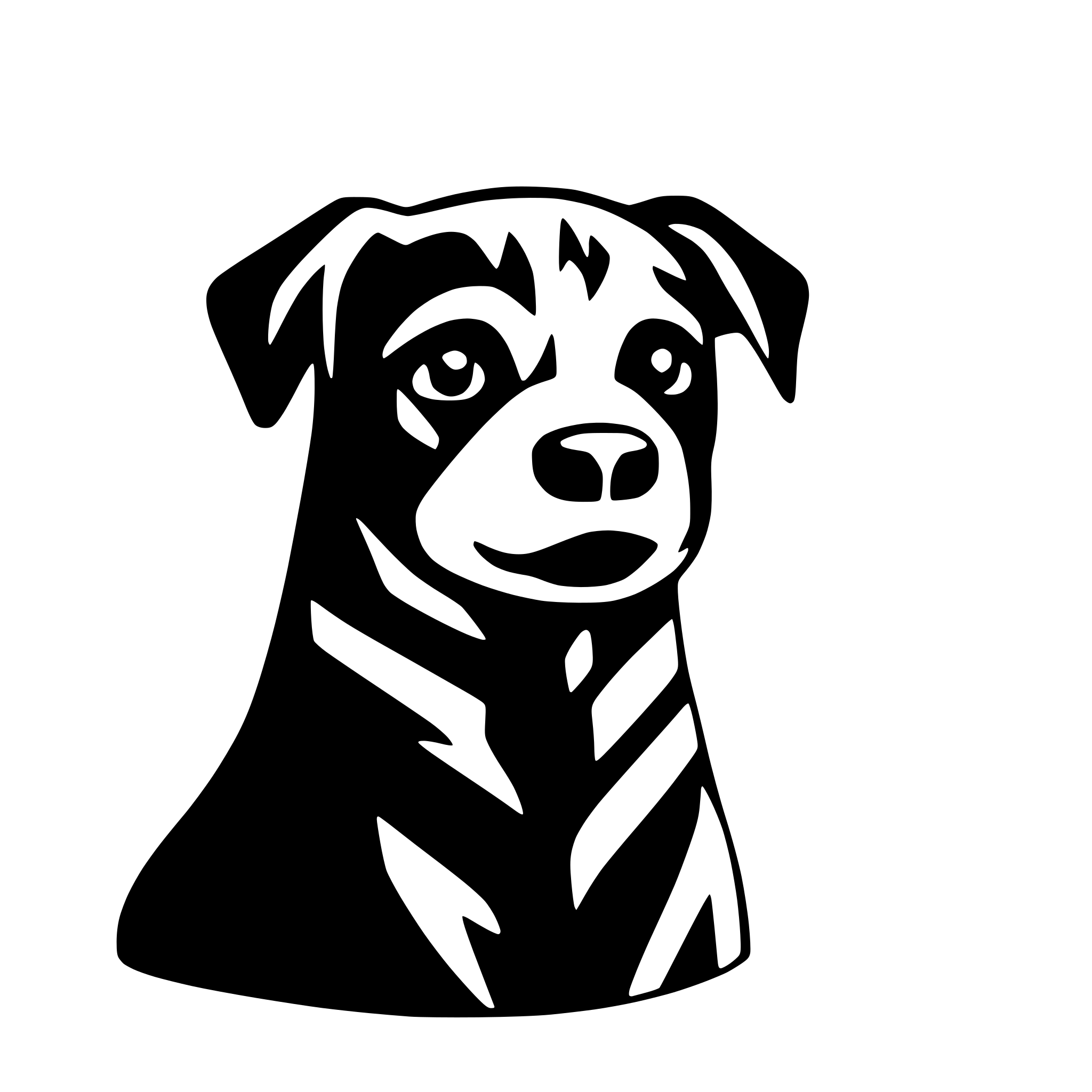 AI-generated SVG of a rottweiler