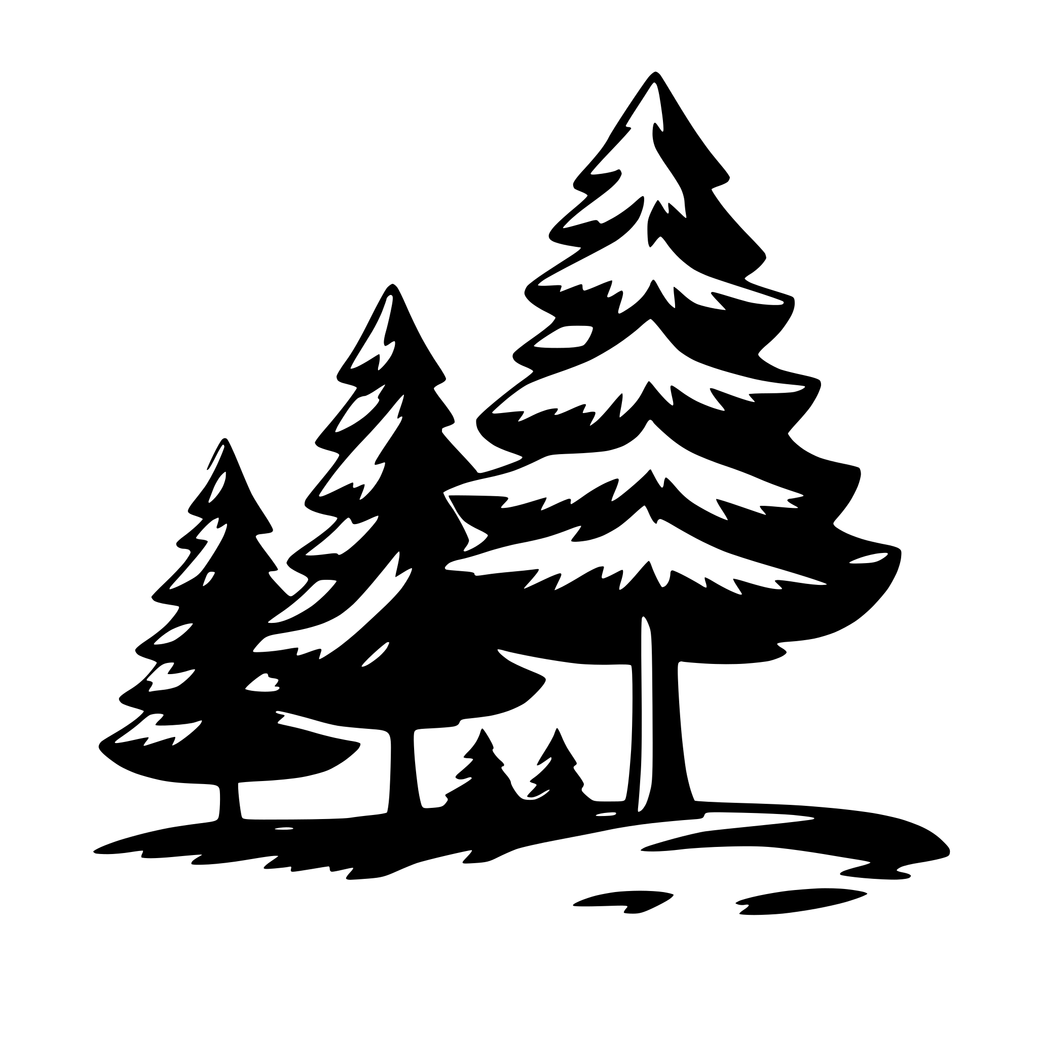 AI-generated SVG of 'singular evergreen tree'