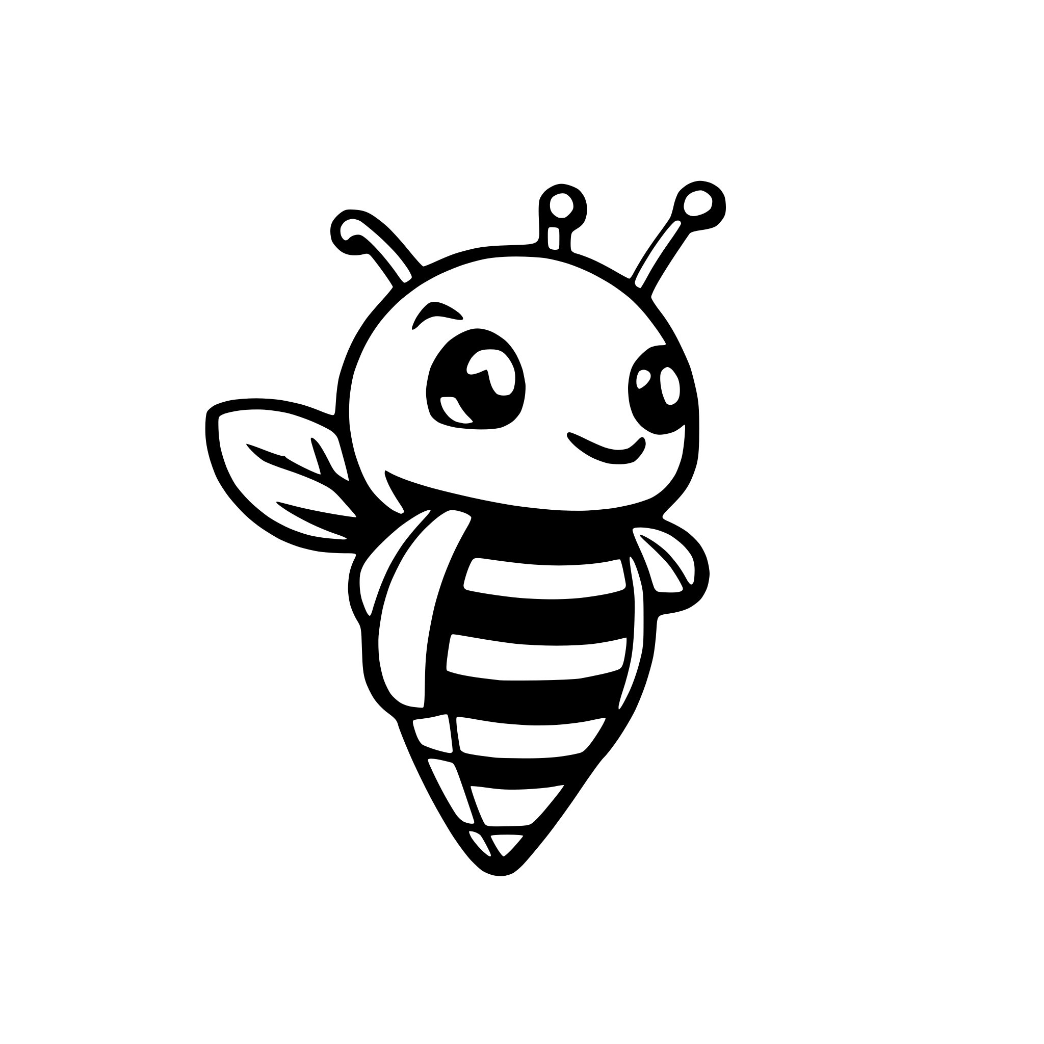 AI-generated SVG of a bee