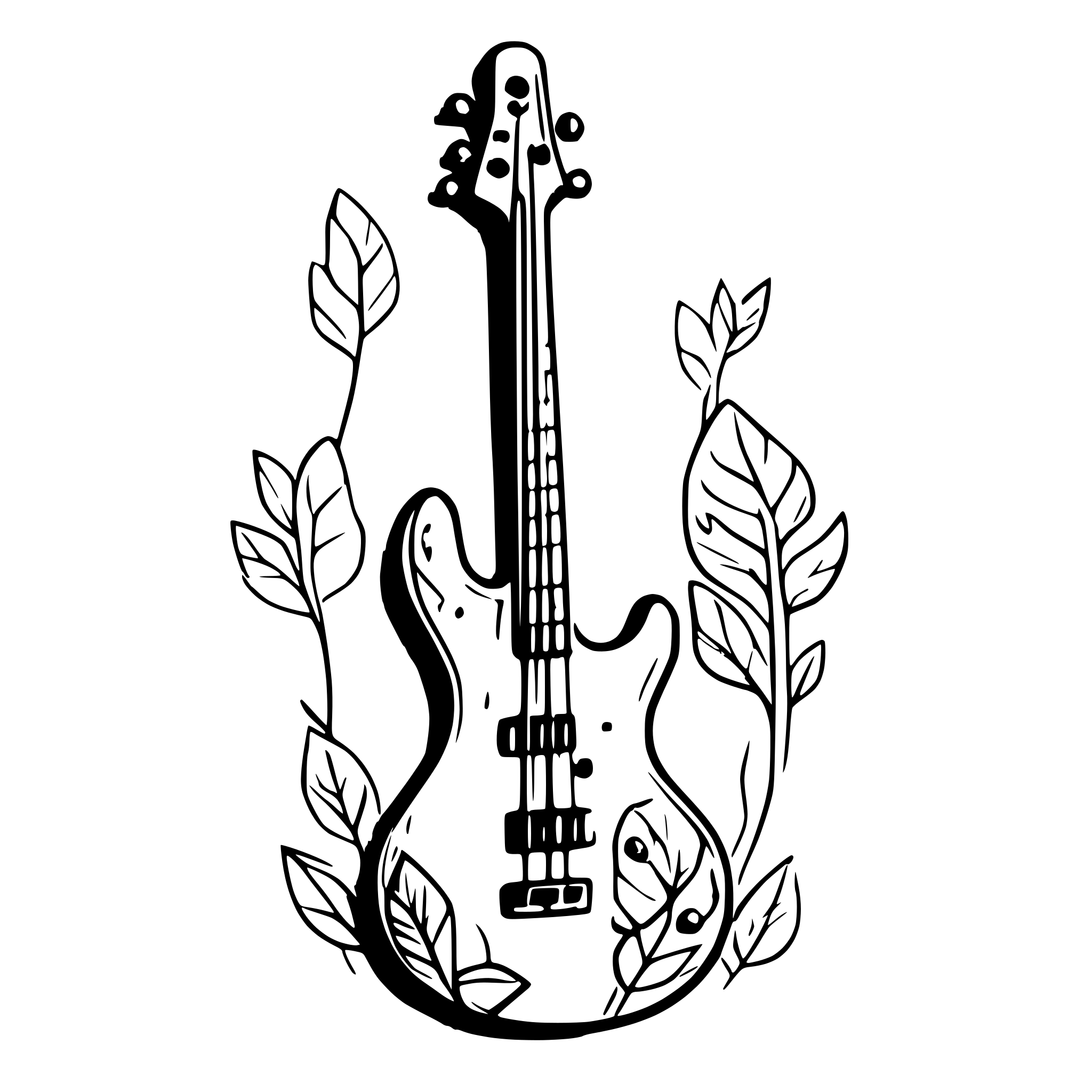 AI-generated SVG of 'electric bass'