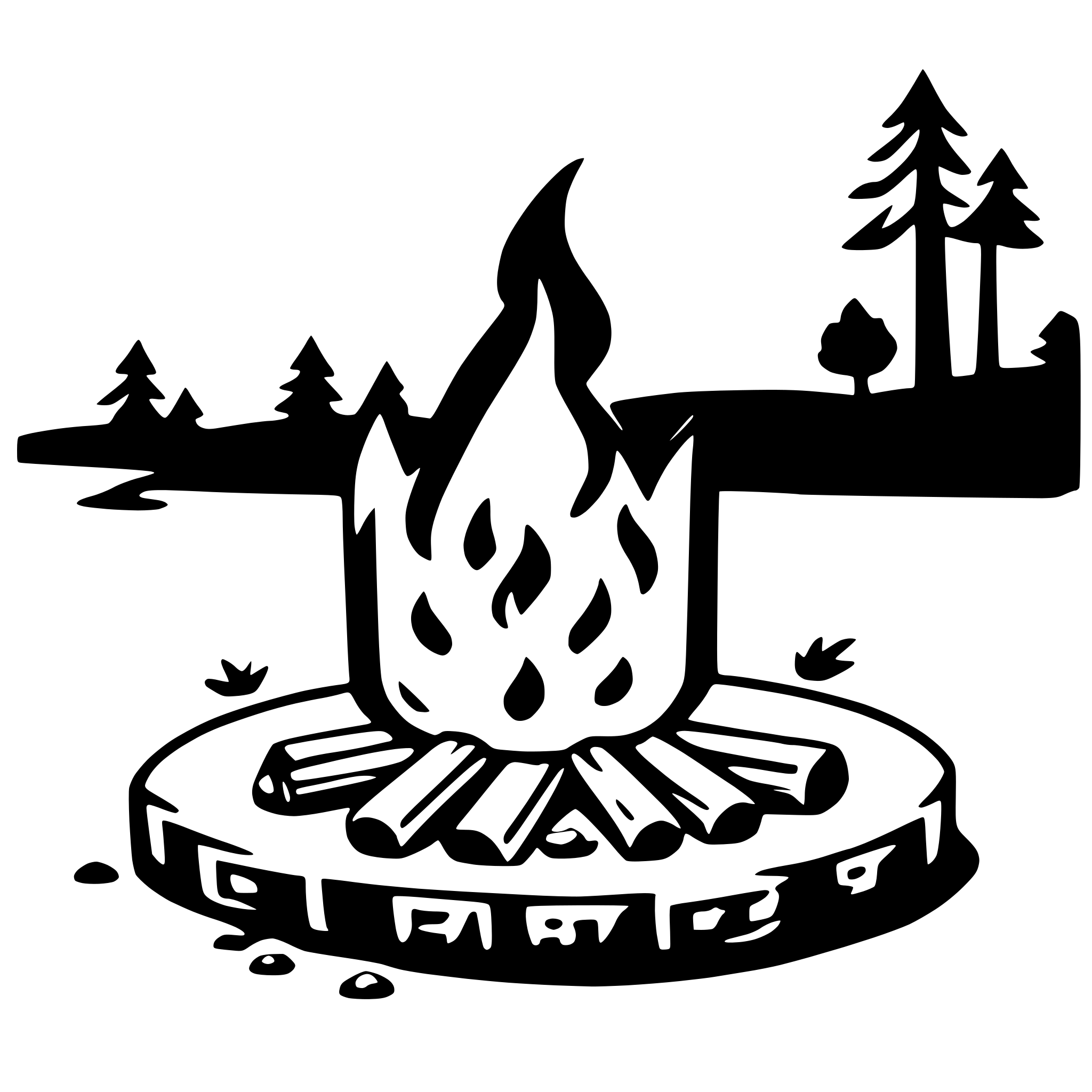 AI-generated SVG of 'romantic bonfire'