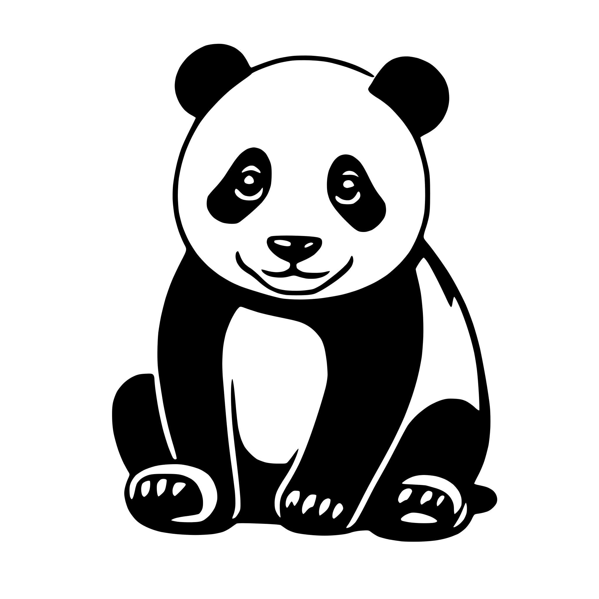 AI-generated SVG of a panda