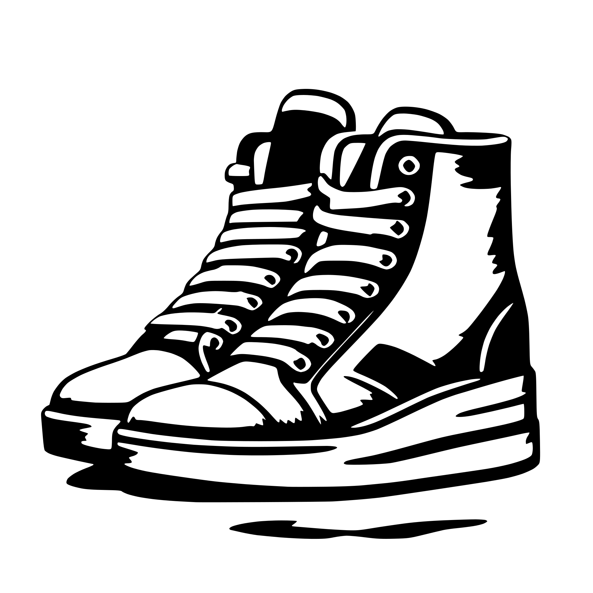 AI-generated SVG of 'sneakers'