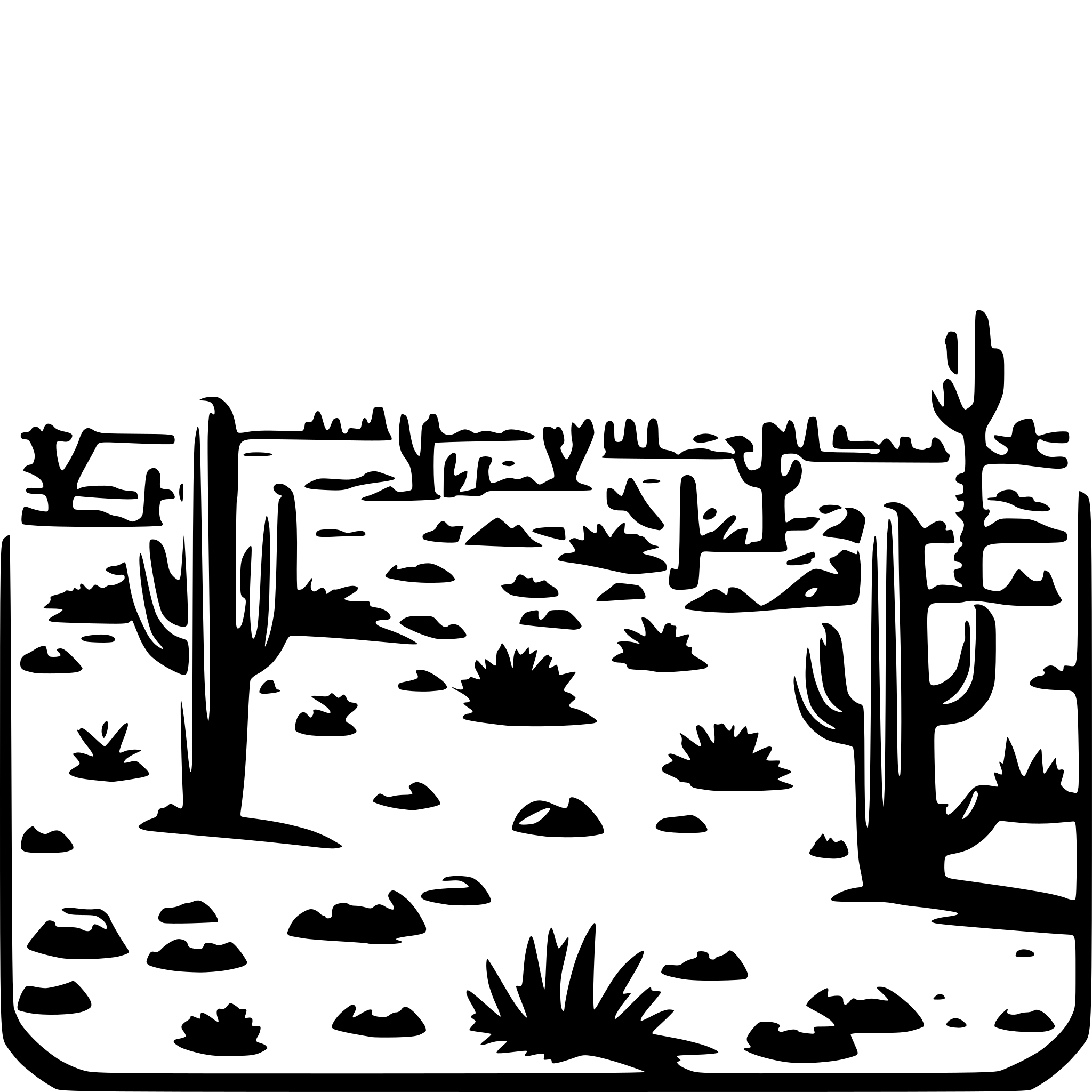 AI-generated SVG of a extreme hot sunny desert ecosystem including sunrise