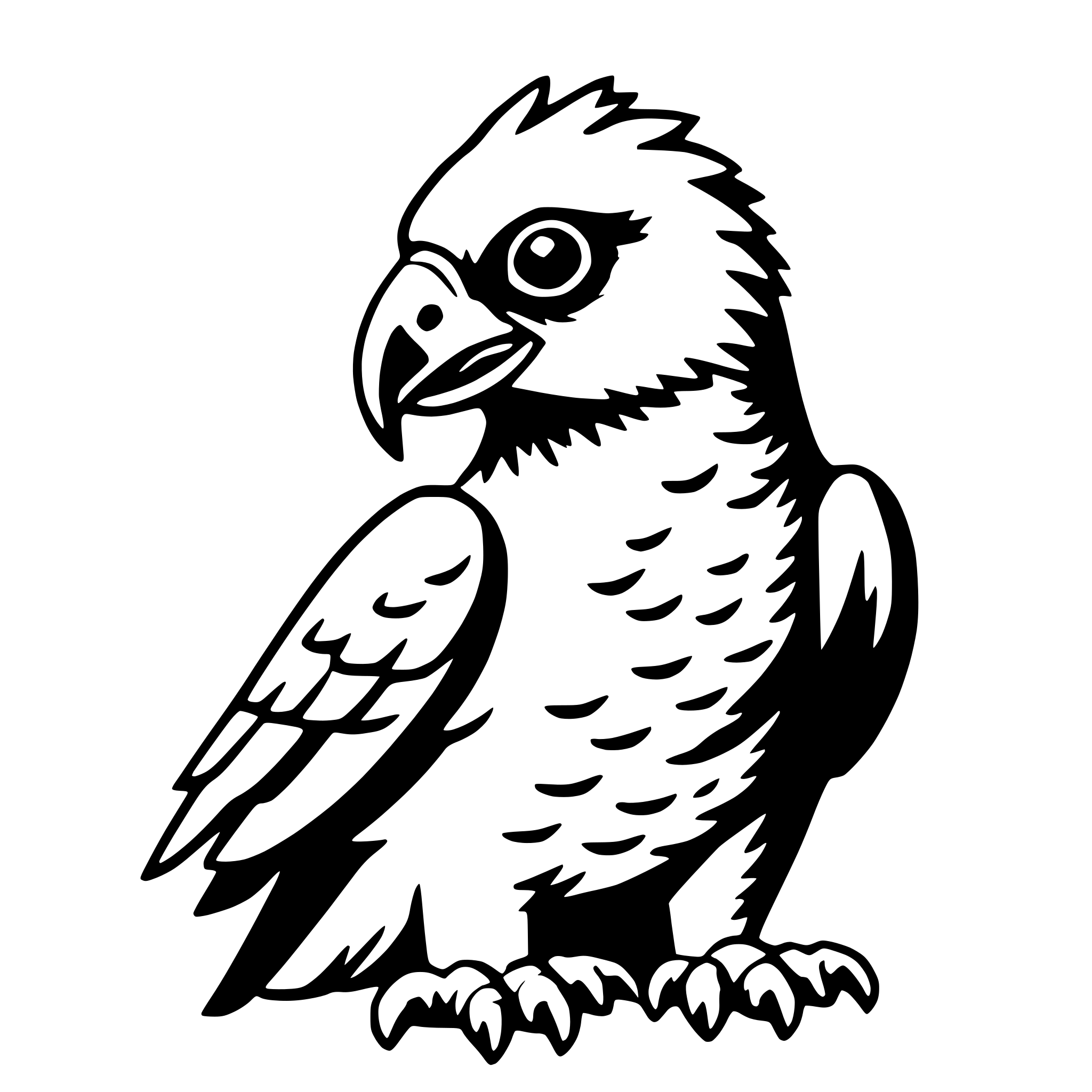 AI-generated SVG of a harpy eagle