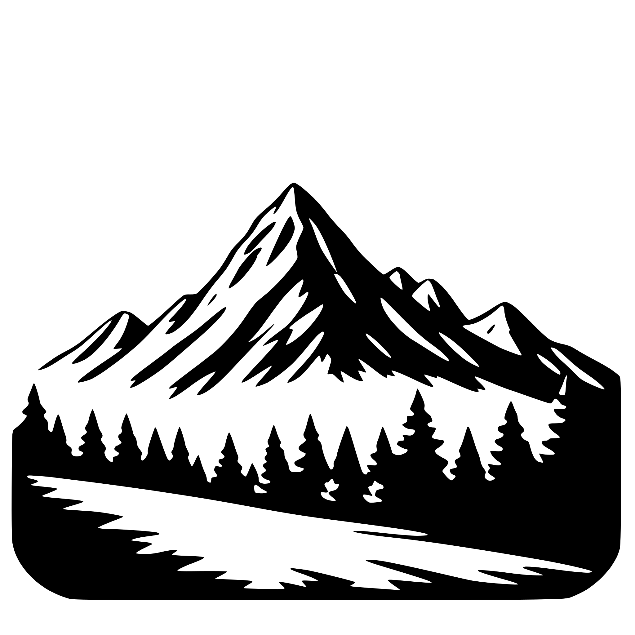 AI-generated SVG of a mountain peaks