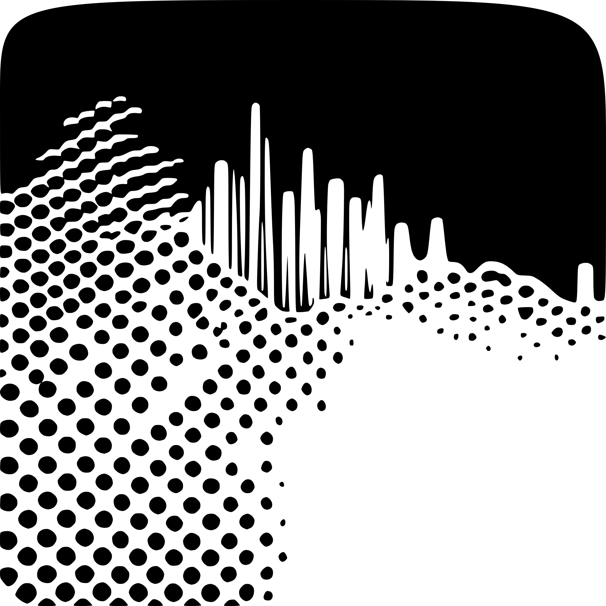 AI-generated SVG of 'minimal dotted waveform'