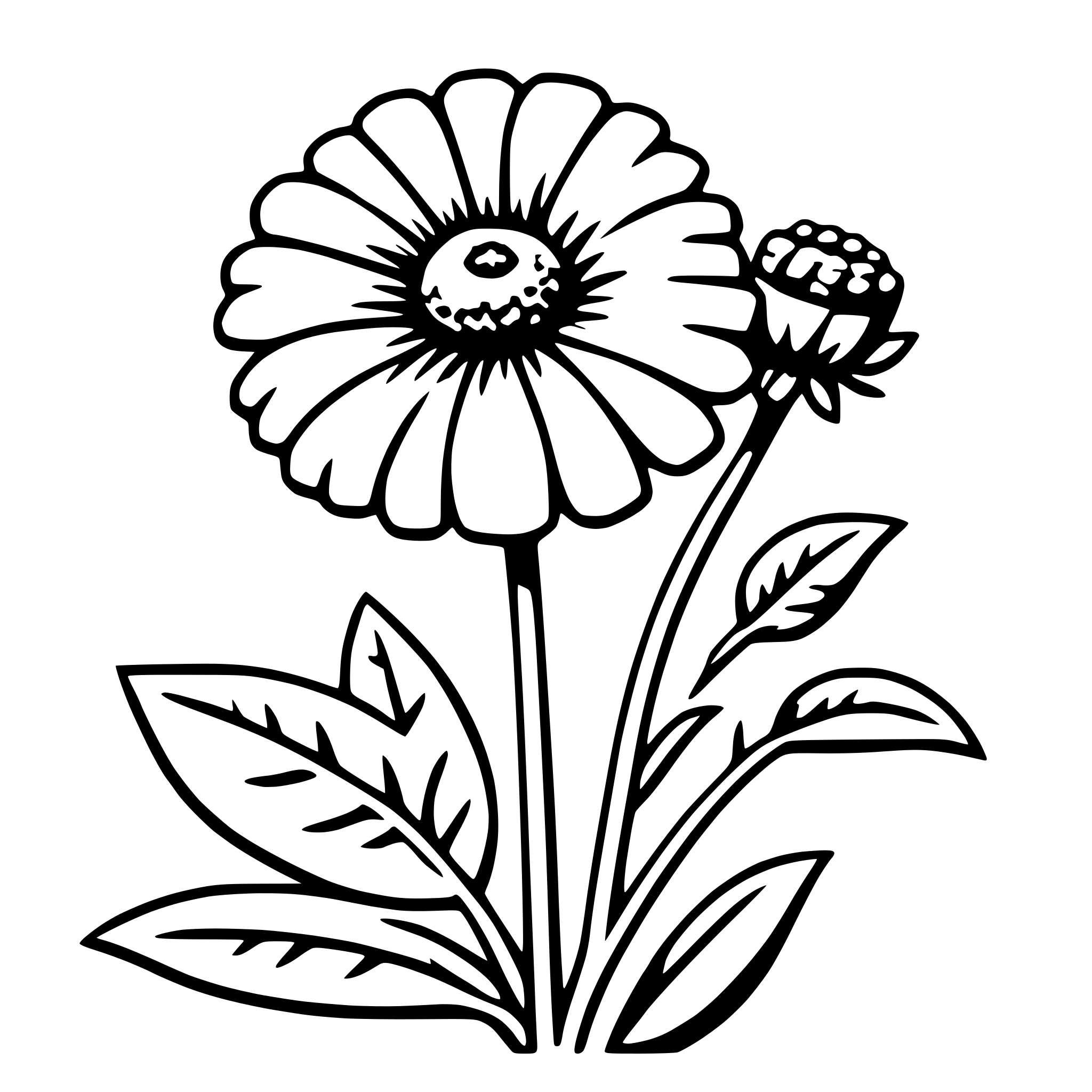 AI-generated SVG of a marigold