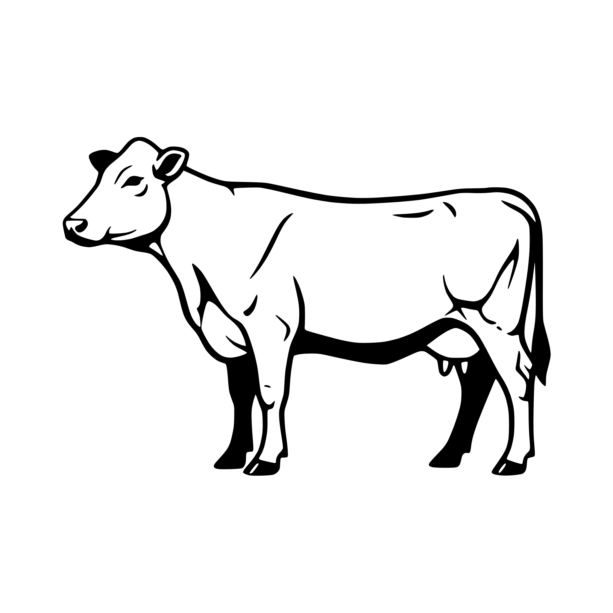 AI-generated SVG of a cow