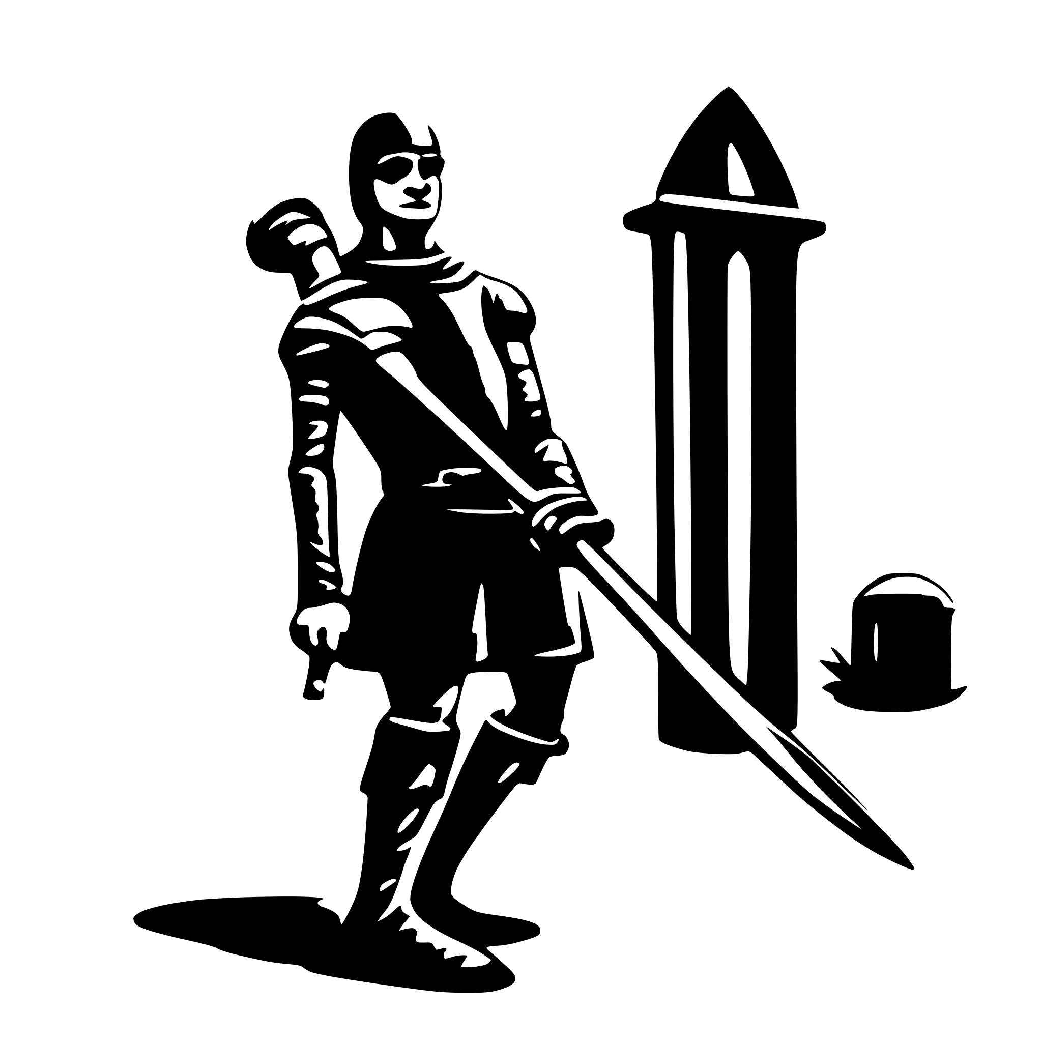 AI-generated SVG of a Executioner pulling lever