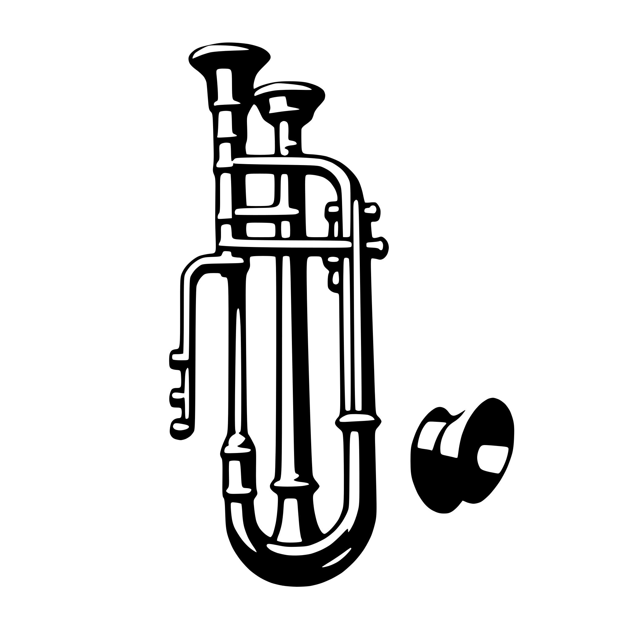 AI-generated SVG of 'trumpet'