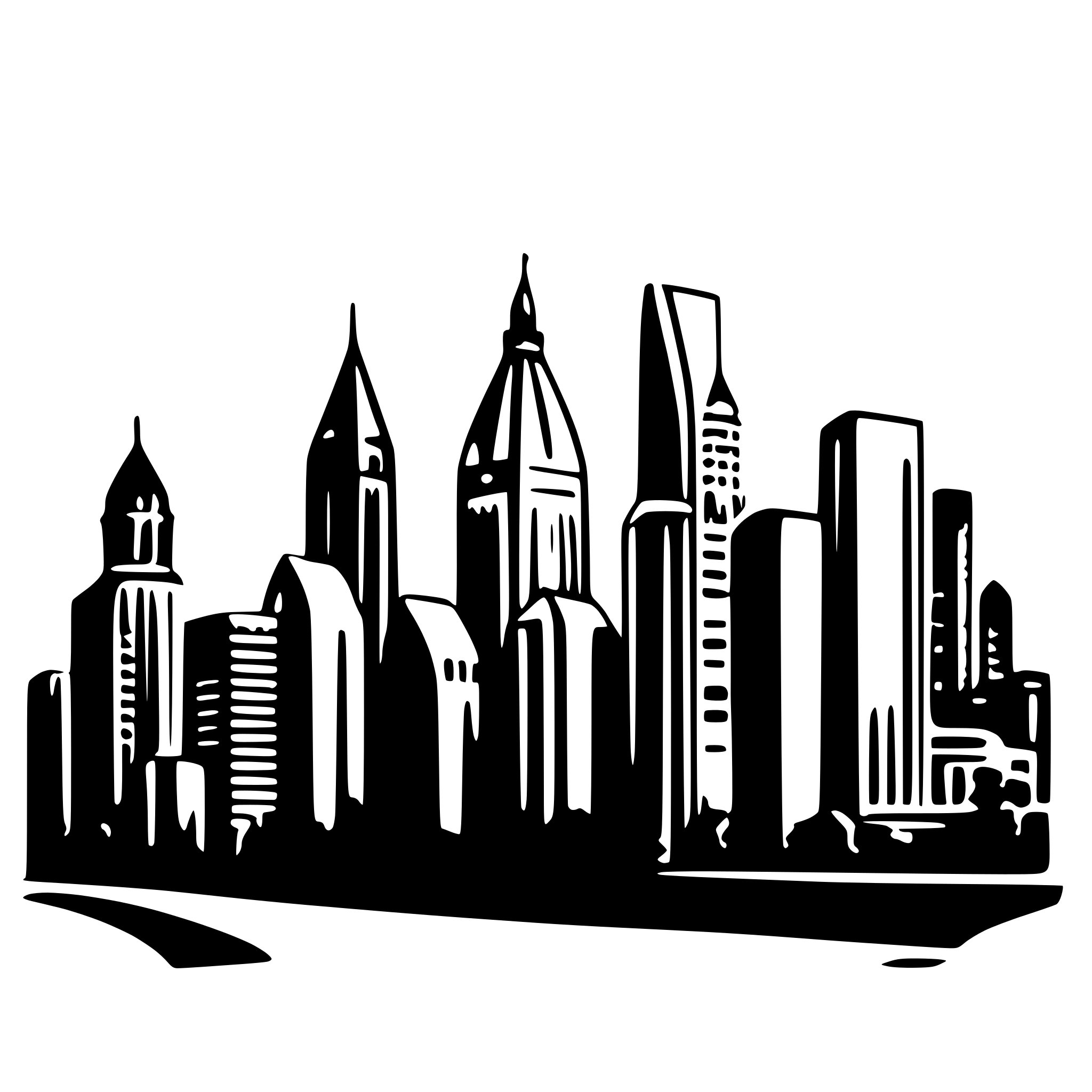 AI-generated SVG of 'Philadelphia Skyline Vectors'
