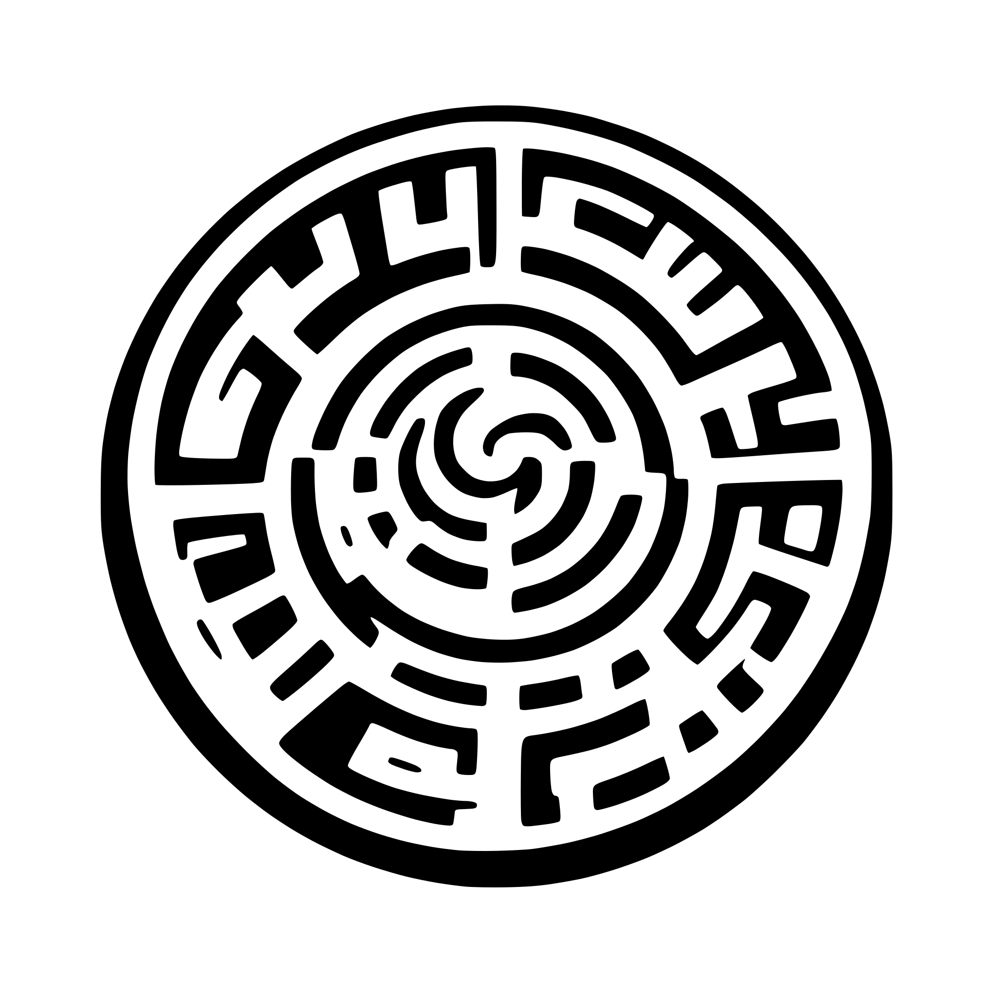 AI-generated SVG of a circle maze
