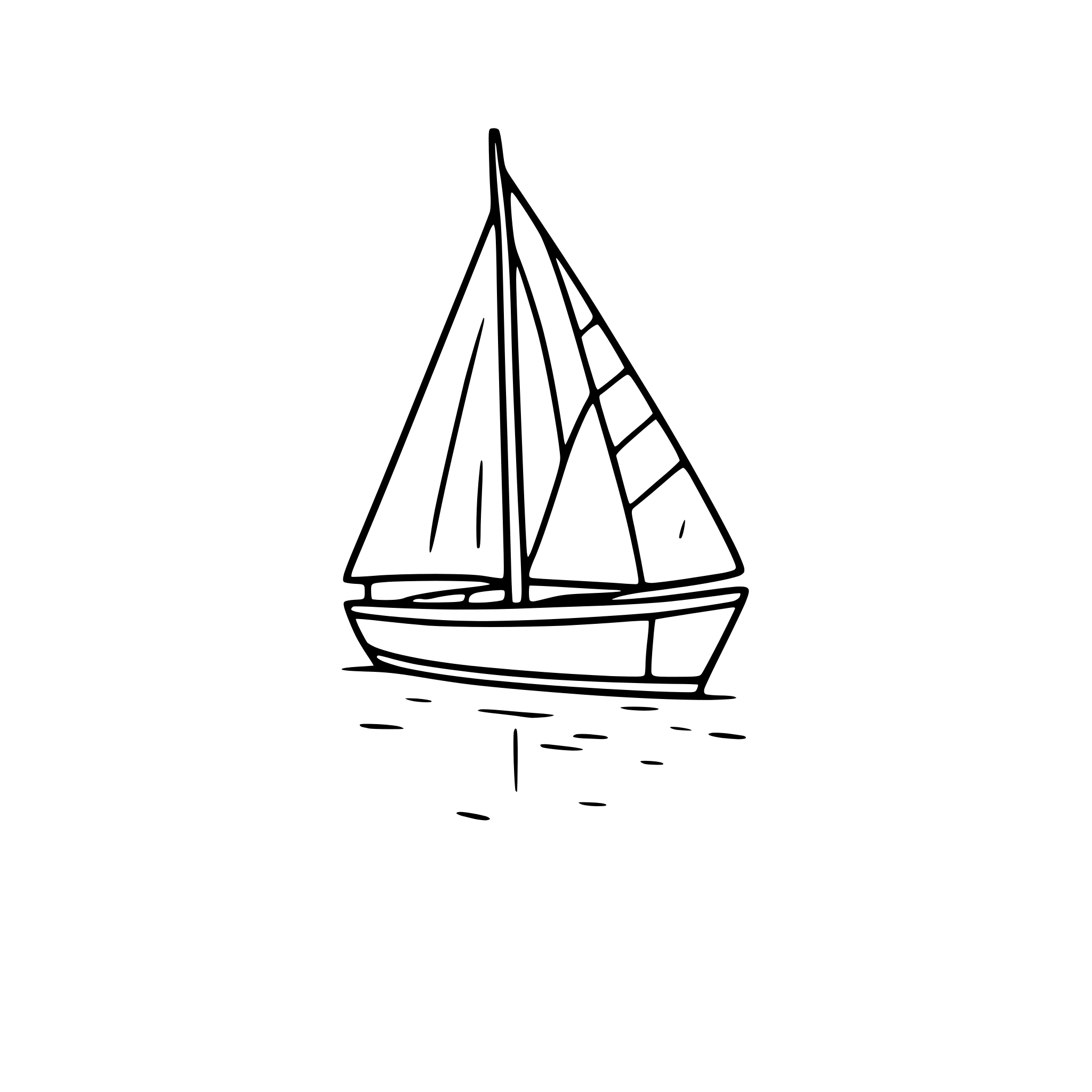 AI-generated SVG of 'sailboat on calm water'