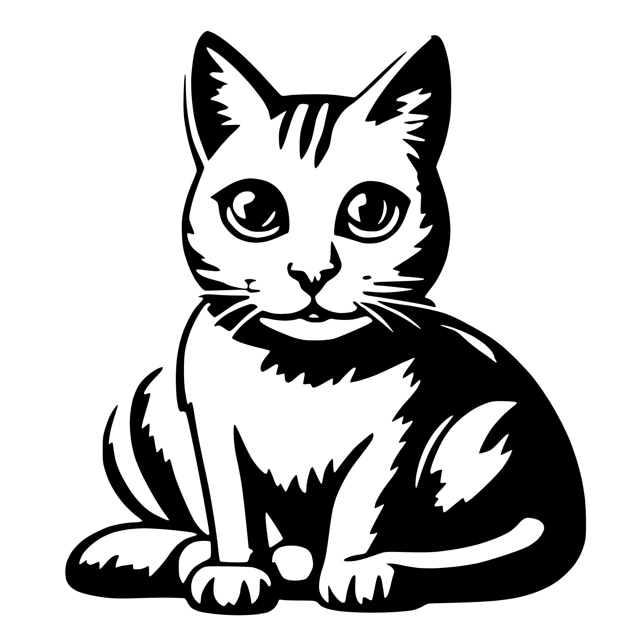 AI-generated SVG of a cat