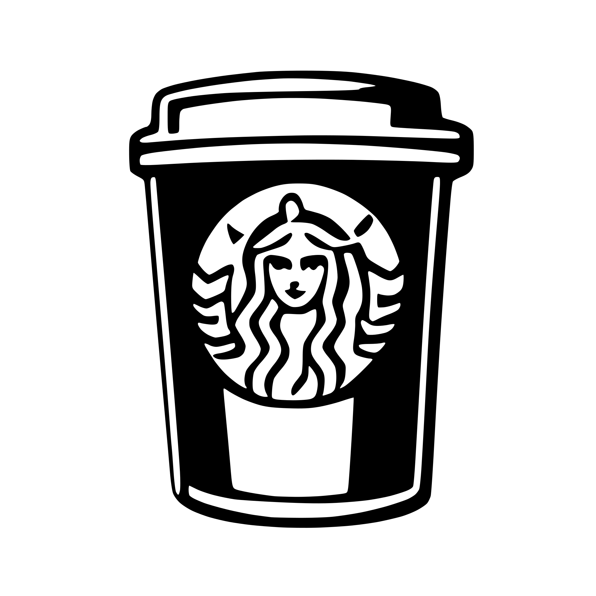 AI-generated SVG of 'plain polypaper coffee cup'