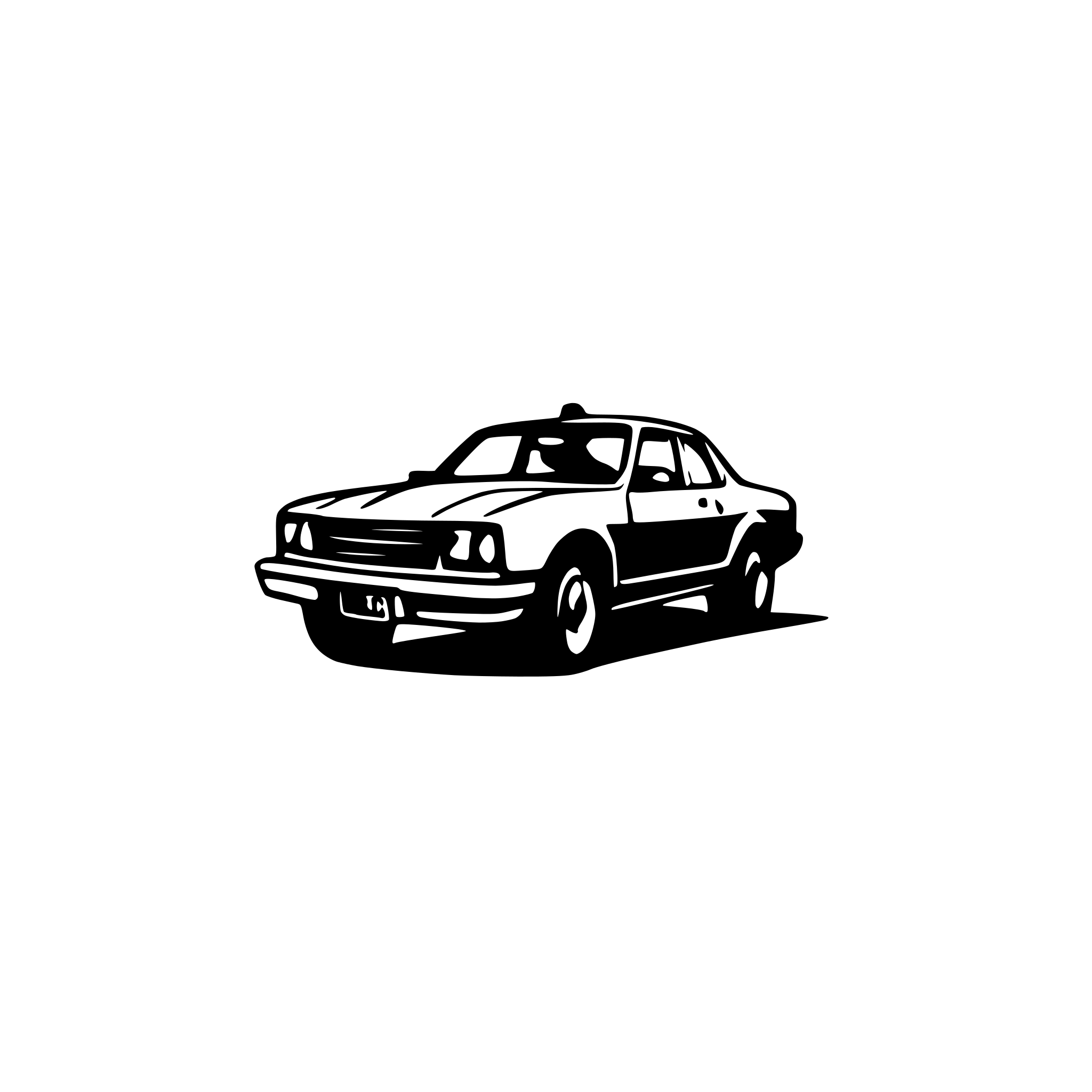AI-generated SVG of a Silhouette of 1973 Opel Commodore