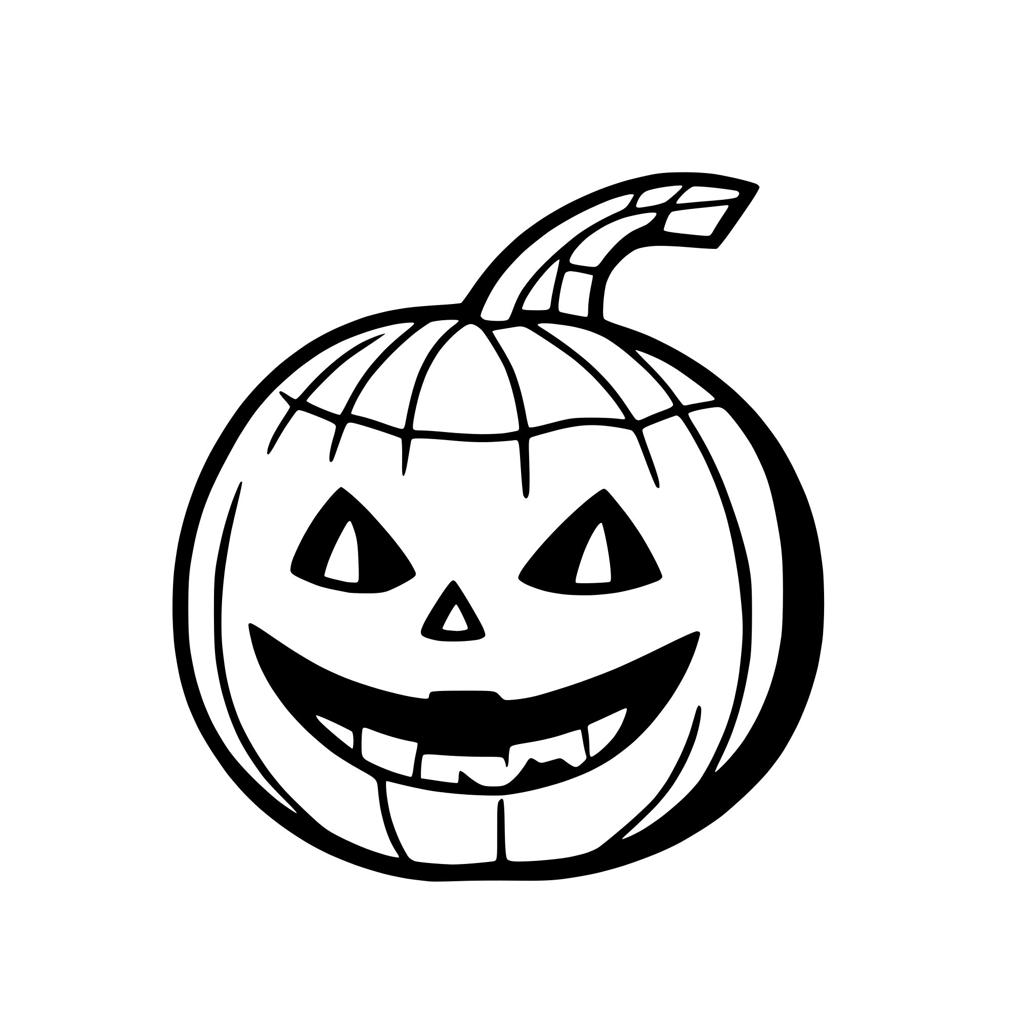 AI-generated SVG of 'a halloween pumpkin'