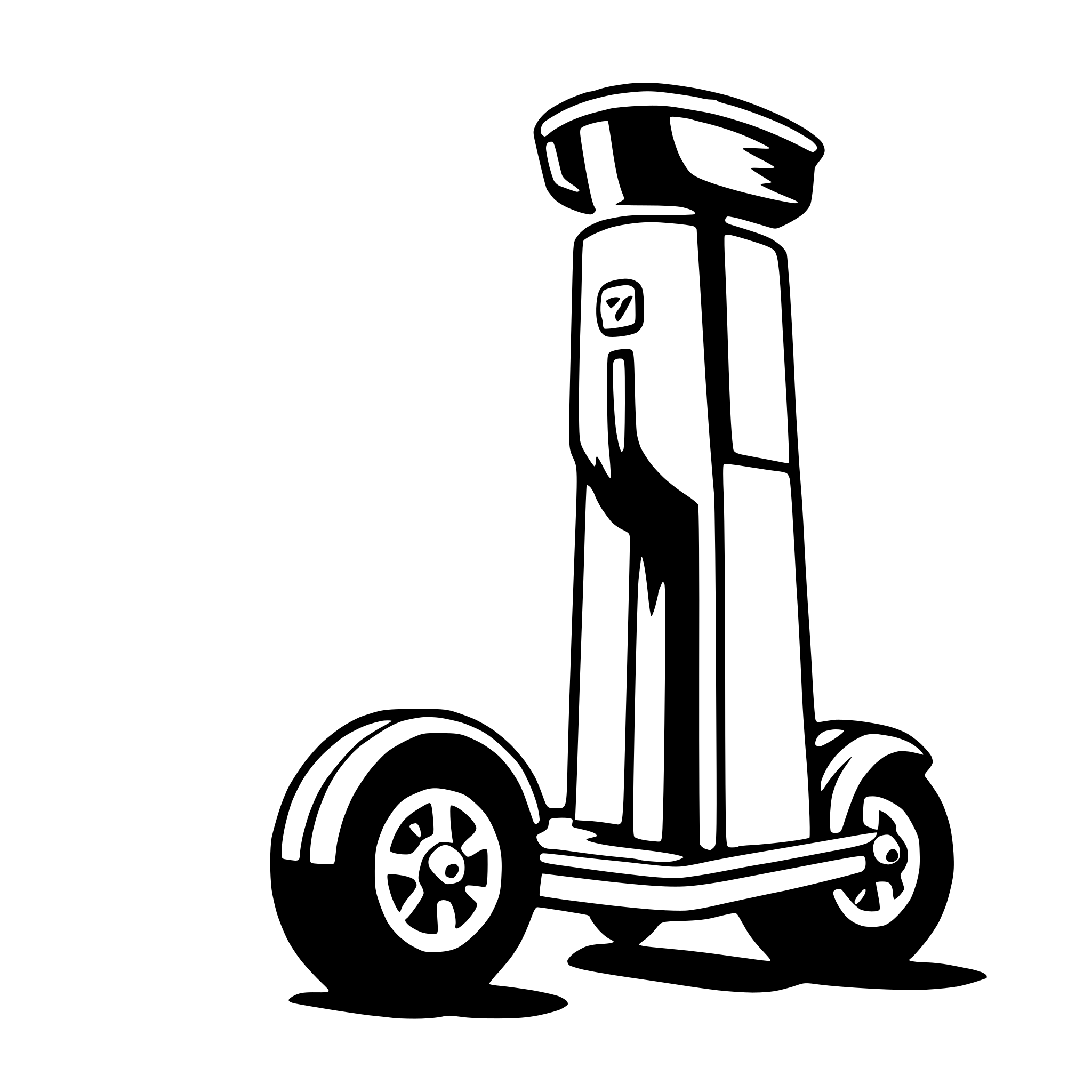 AI-generated SVG of a segway