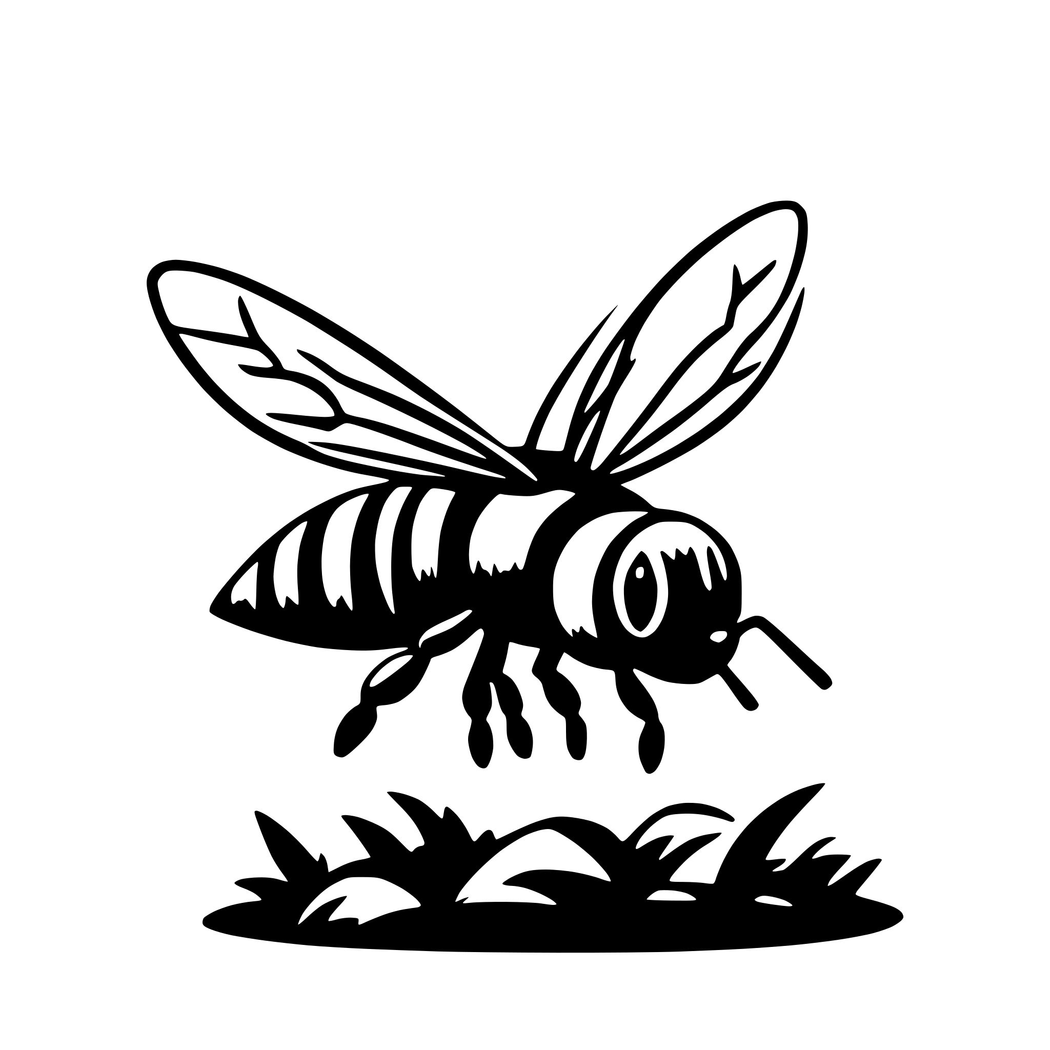 AI-generated SVG of a bee