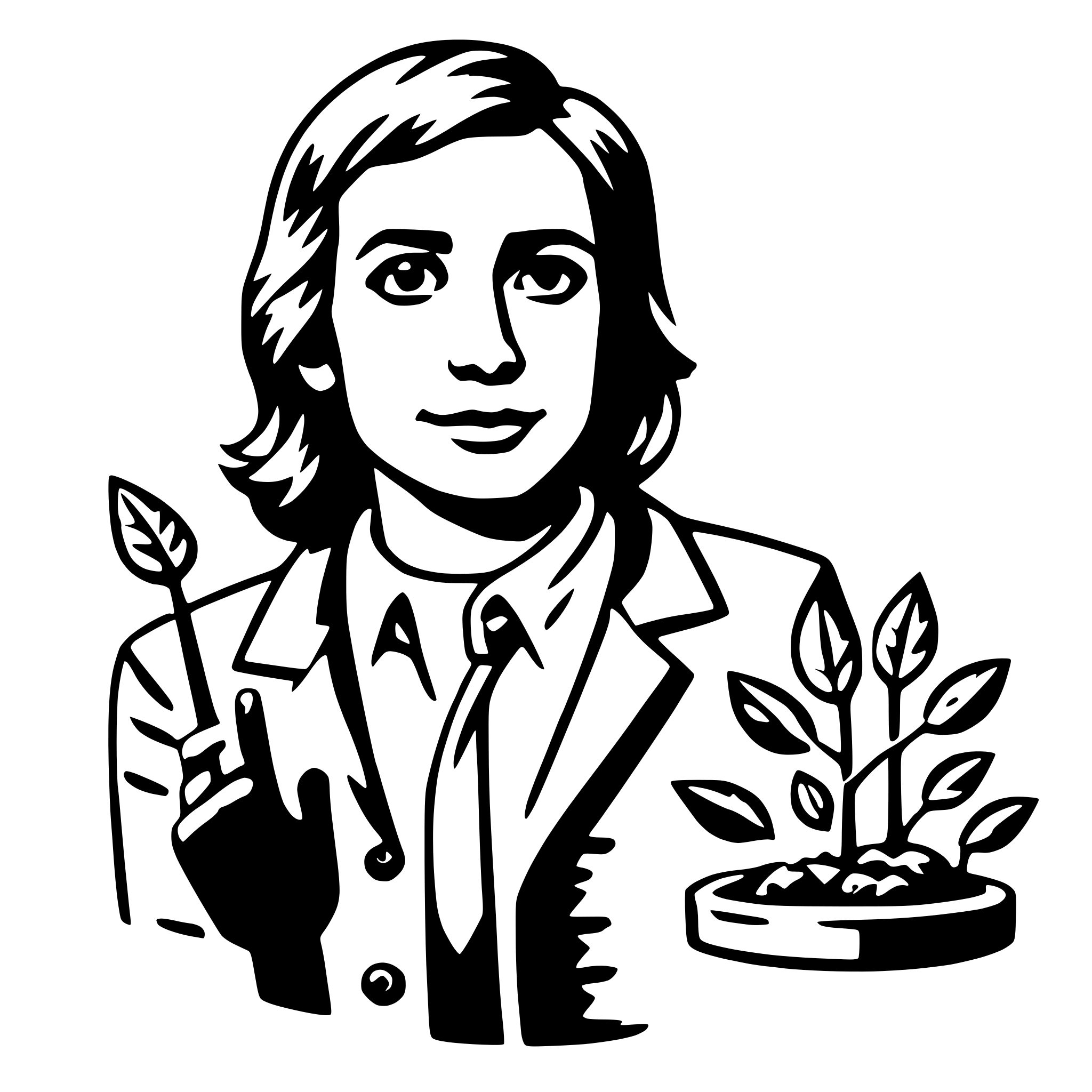 AI-generated SVG of a biologist